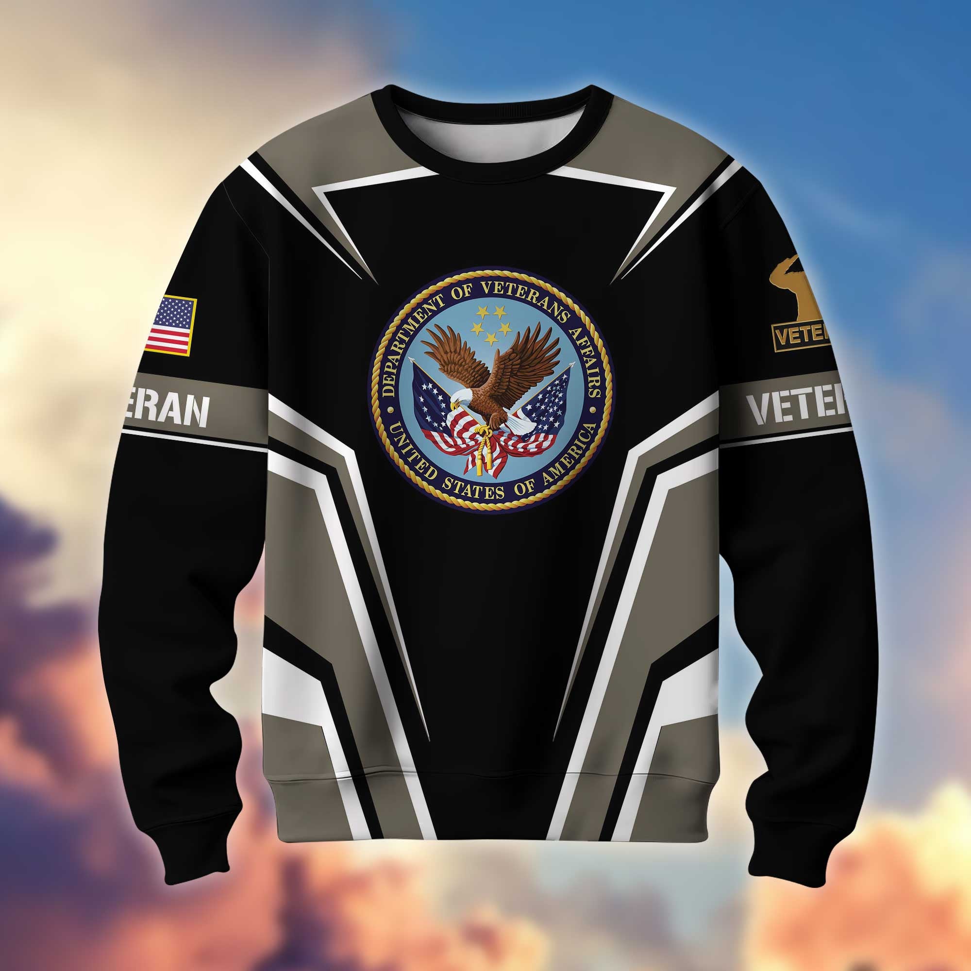 Premium American Pride US Veterans Sweatshirt, Gifts For Veterans Day, Gifts For Dad, Gifts For Husband APHN200811