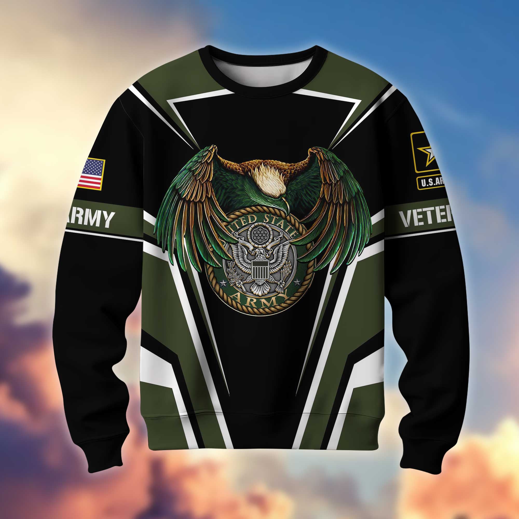 Premium US Veterans Sweatshirt, Gifts For Veterans Day, Gifts For Dad, Gifts For Husband APHN210816