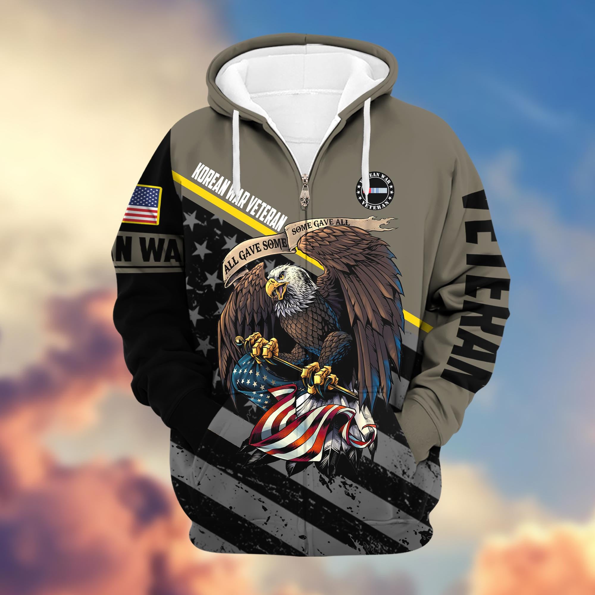Premium Korean War Veteran Zip Hoodie VPVC603704, Gifts For US Veterans