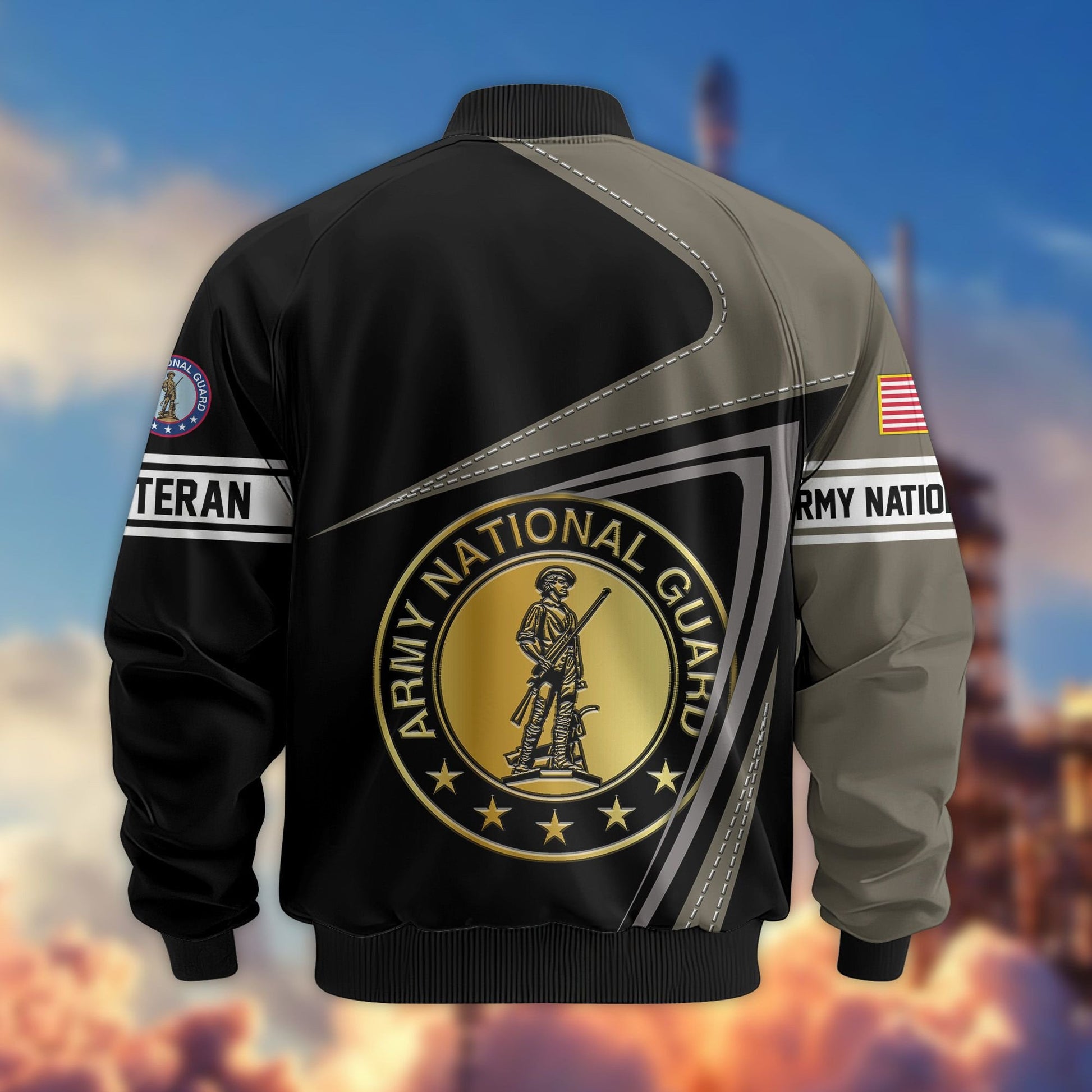 Premium US Veterans Bomber Jacket BPVC060901, Gifts For US Veterans, Gifts For Veterans Day
