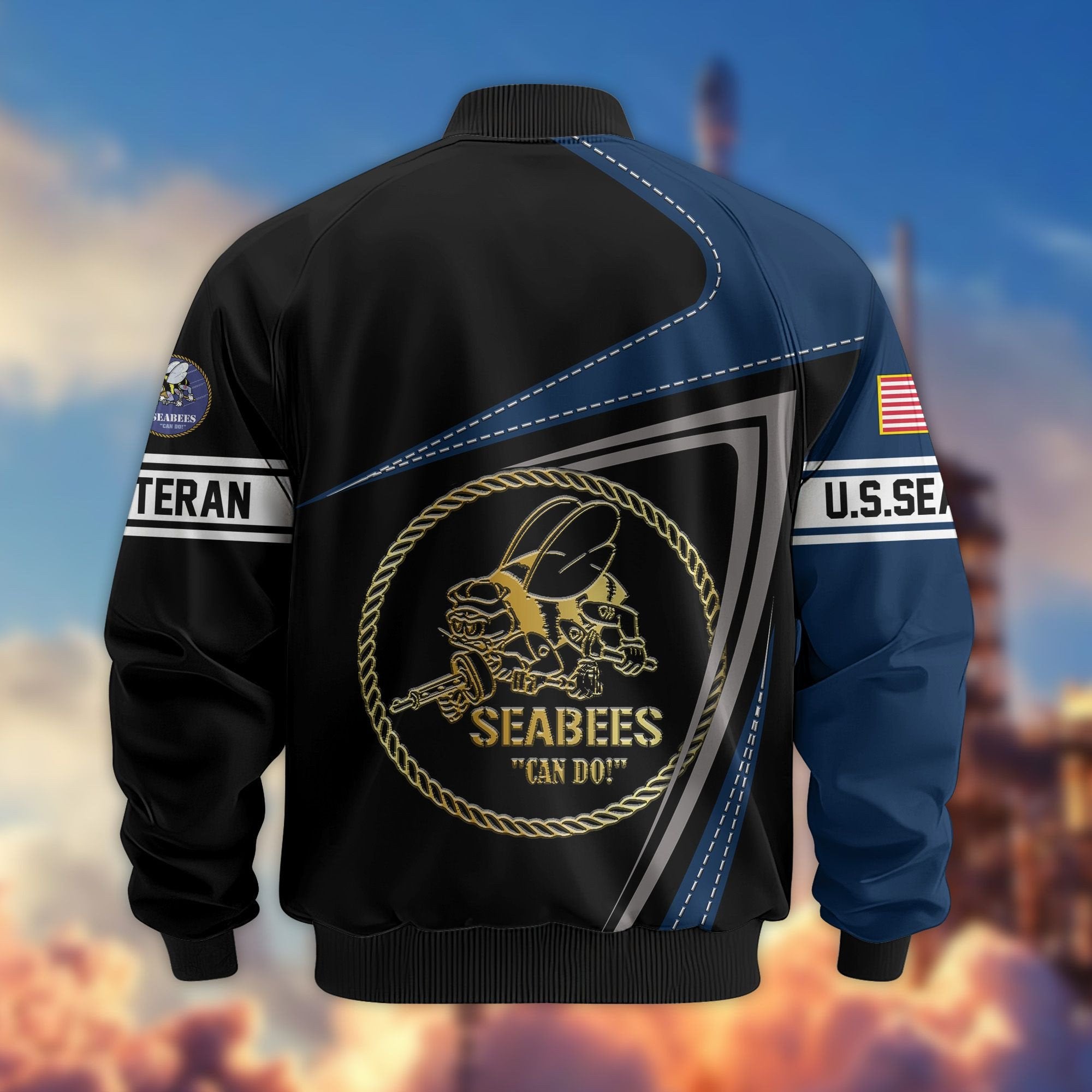 Premium US Veterans Bomber Jacket BPVC060901, Gifts For US Veterans, Gifts For Veterans Day