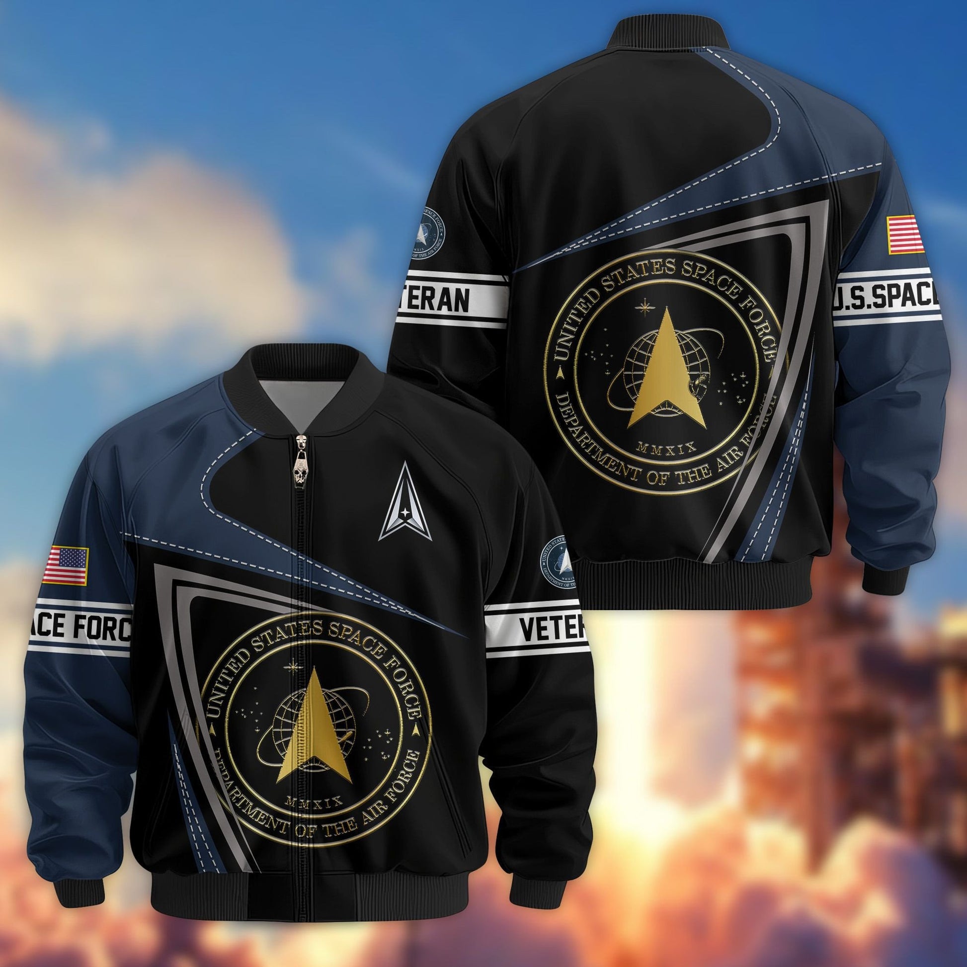 Premium US Veterans Bomber Jacket BPVC060901, Gifts For US Veterans, Gifts For Veterans Day