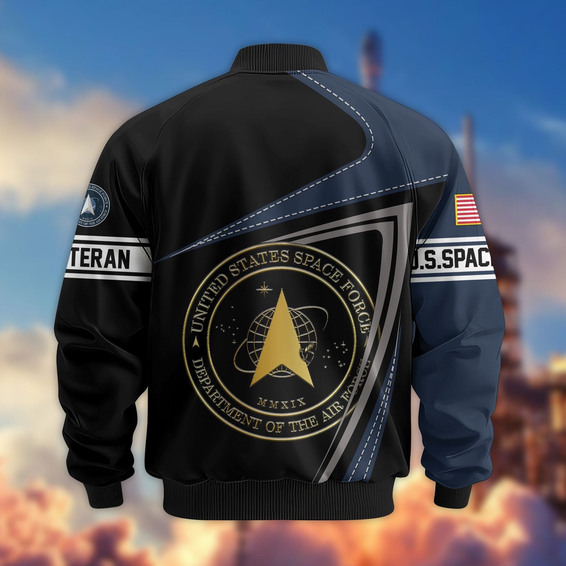 Premium US Veterans Bomber Jacket BPVC060901, Gifts For US Veterans, Gifts For Veterans Day