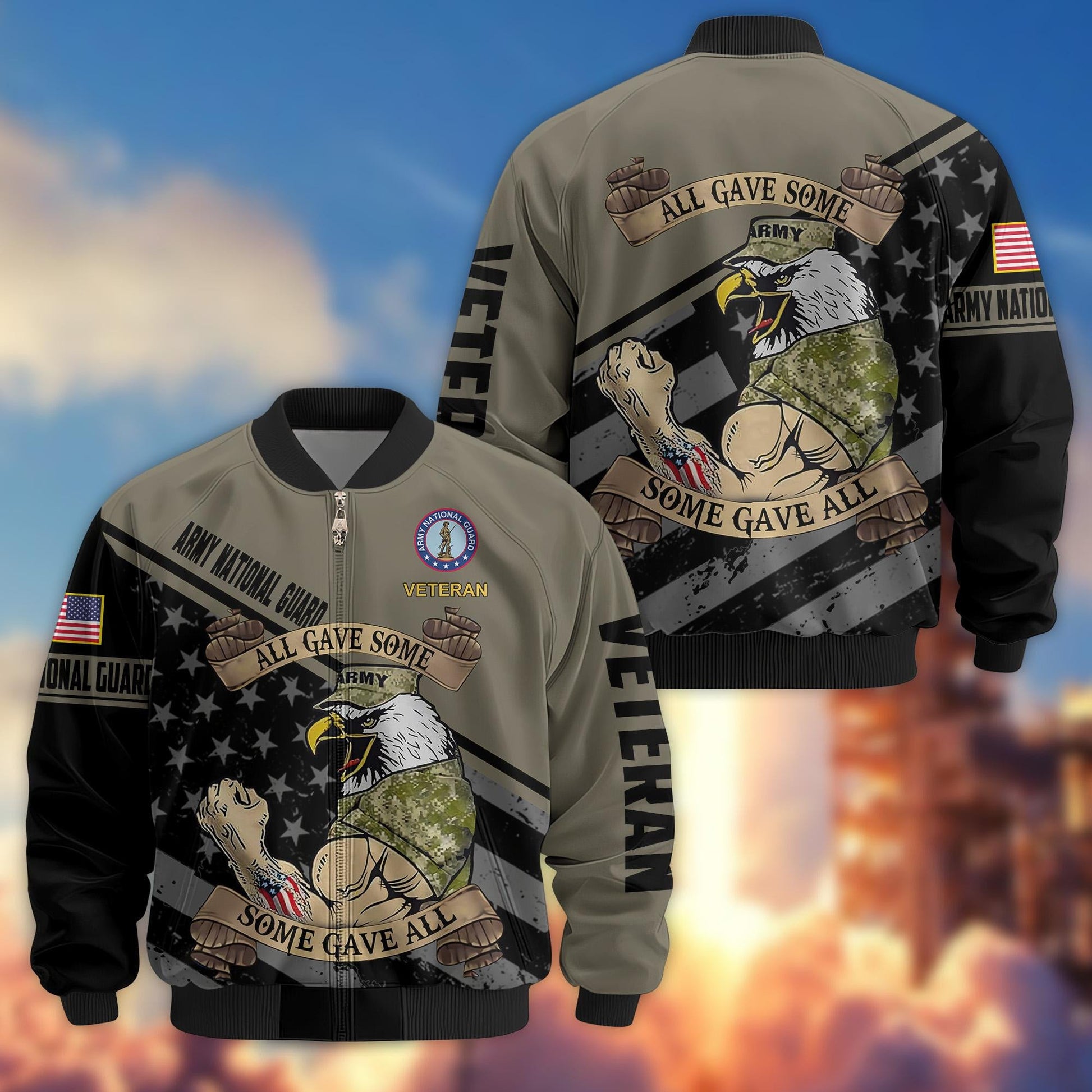 Premium US Veterans Bomber Jacket BPVC090901, Gifts For US Veterans, Gifts For Veterans Day