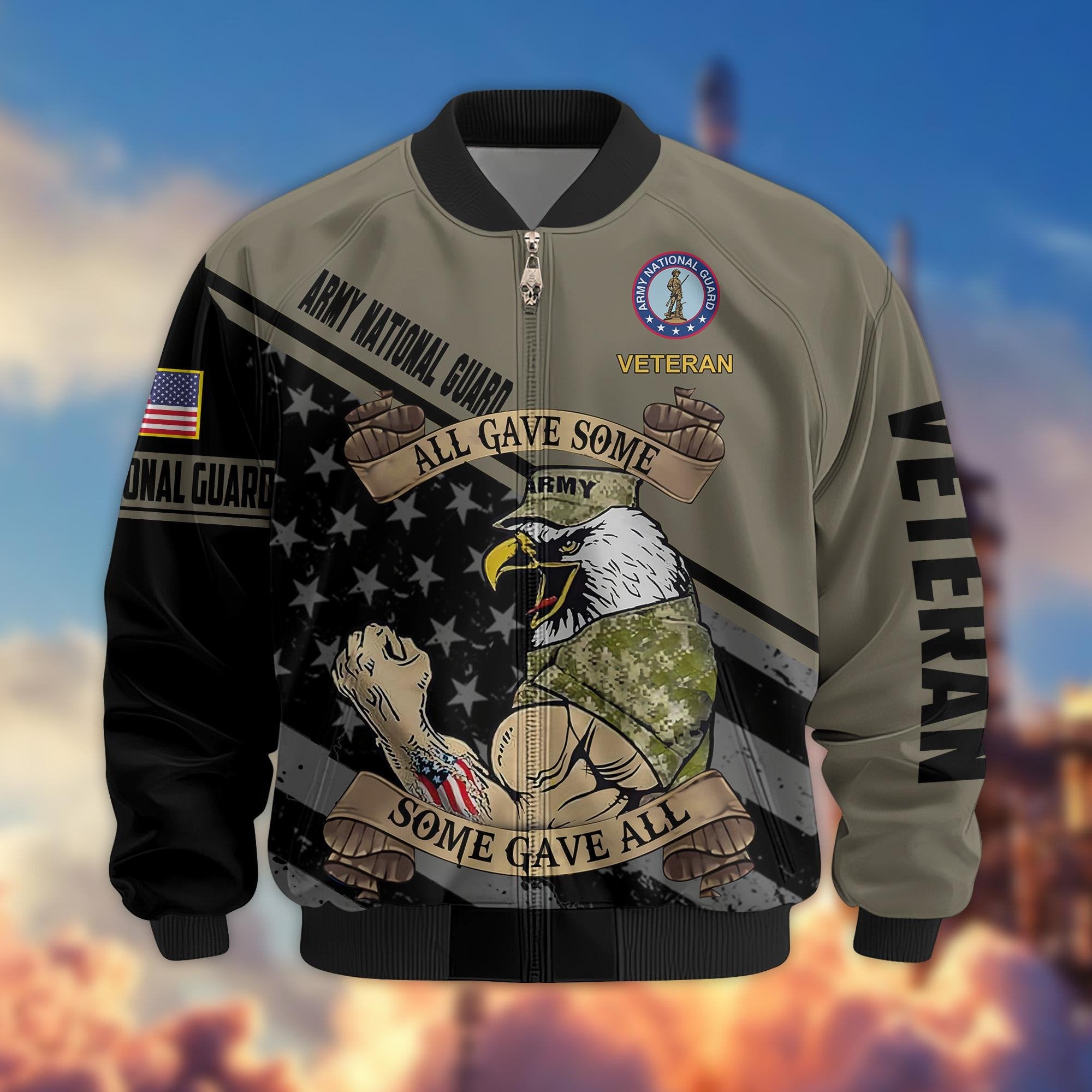 Premium US Veterans Bomber Jacket BPVC090901, Gifts For US Veterans, Gifts For Veterans Day
