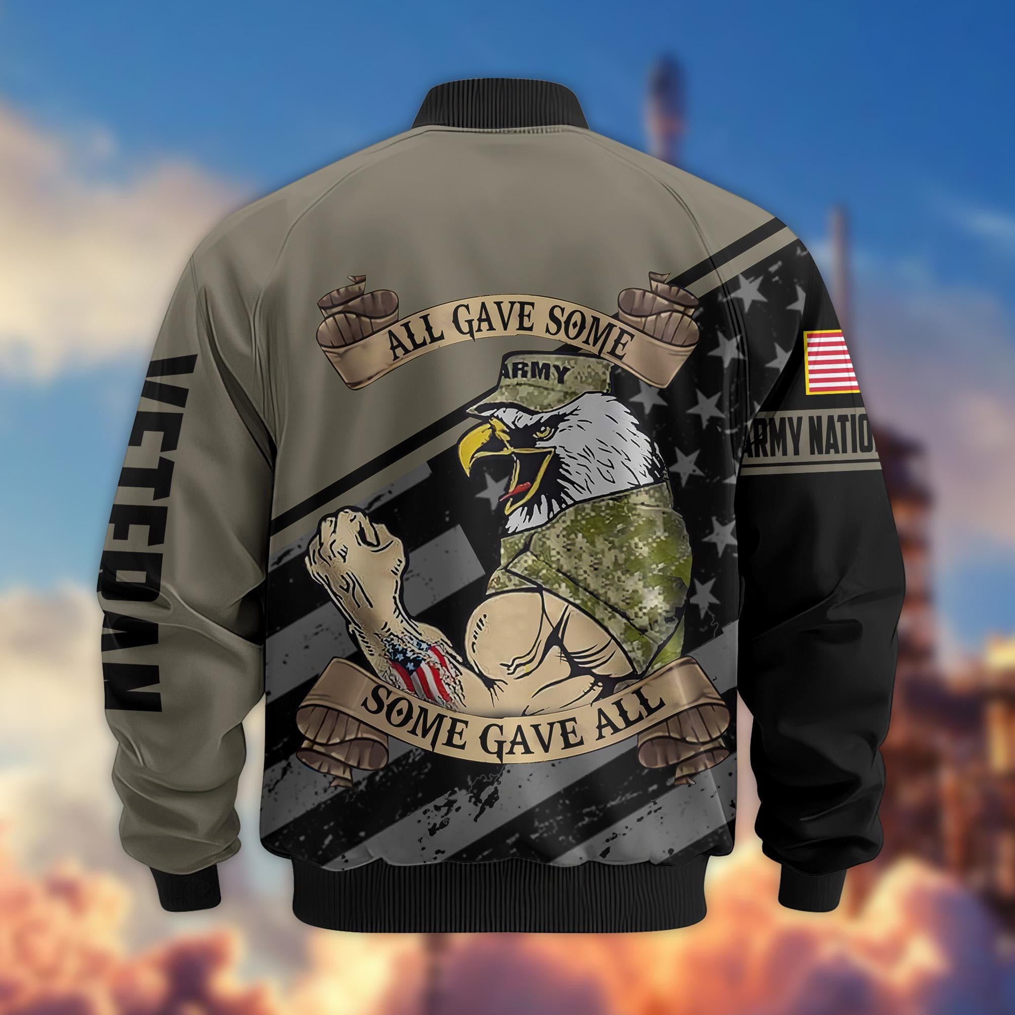 Premium US Veterans Bomber Jacket BPVC090901, Gifts For US Veterans, Gifts For Veterans Day