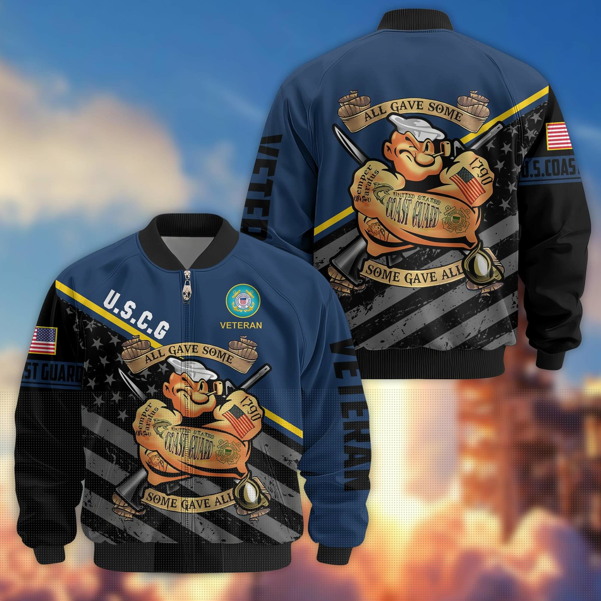 Premium US Veterans Bomber Jacket BPVC090901, Gifts For US Veterans, Gifts For Veterans Day