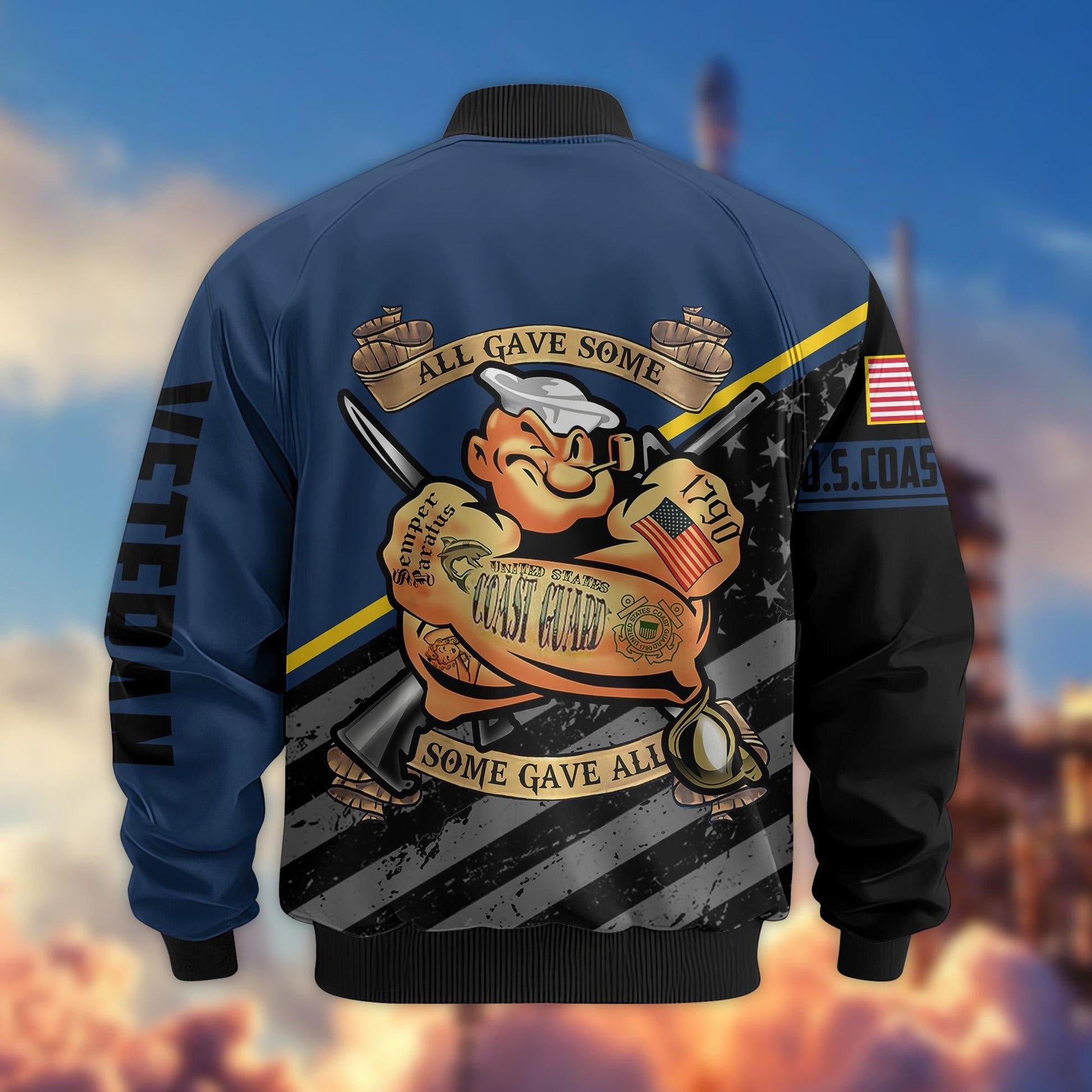 Premium US Veterans Bomber Jacket BPVC090901, Gifts For US Veterans, Gifts For Veterans Day