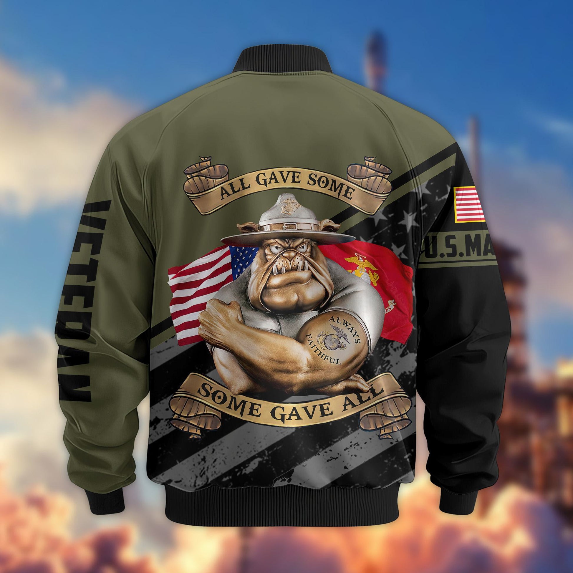 Premium US Veterans Bomber Jacket BPVC090901, Gifts For US Veterans, Gifts For Veterans Day