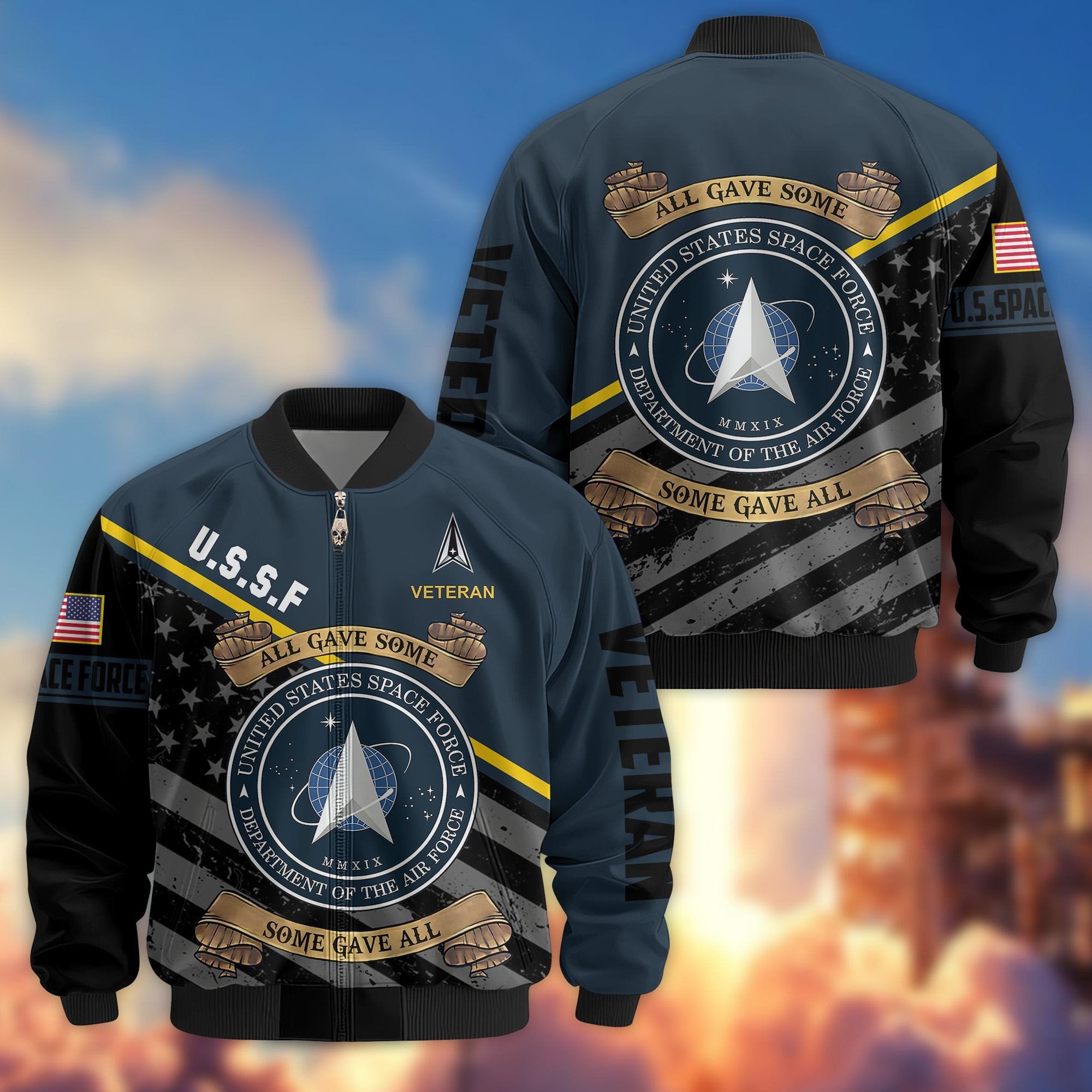 Premium US Veterans Bomber Jacket BPVC090901, Gifts For US Veterans, Gifts For Veterans Day