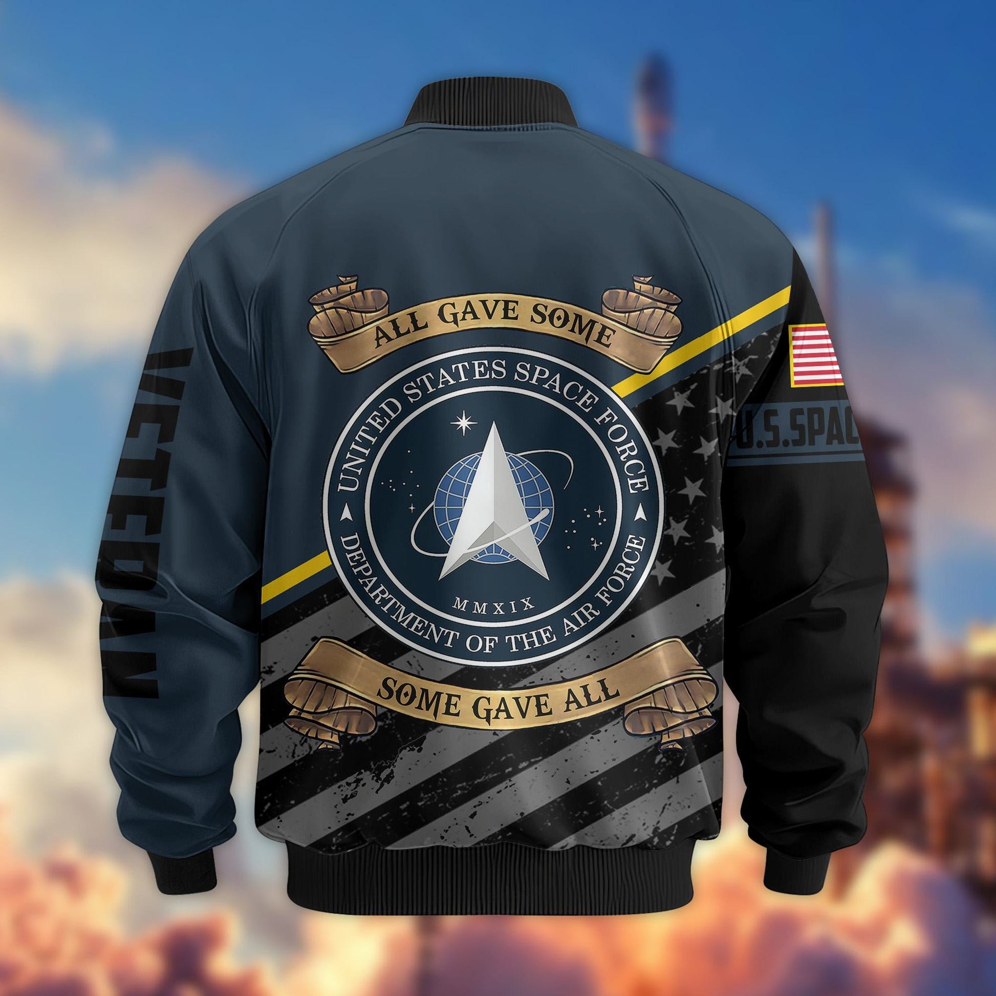 Premium US Veterans Bomber Jacket BPVC090901, Gifts For US Veterans, Gifts For Veterans Day
