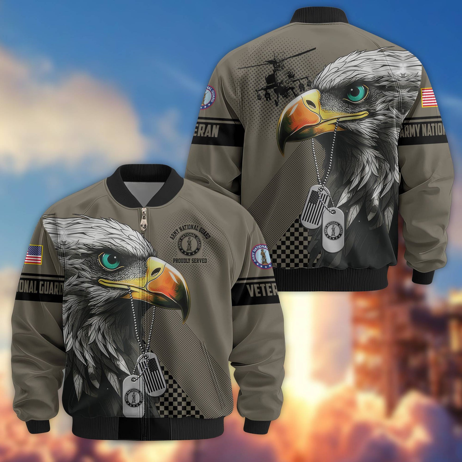 Premium US Veterans Bomber Jacket BPVC100901, Gifts For US Veterans, Gifts For Veterans Day