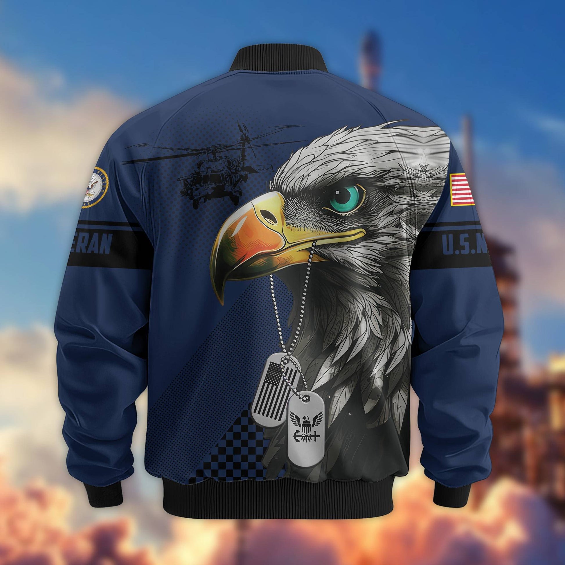 Premium US Veterans Bomber Jacket BPVC100901, Gifts For US Veterans, Gifts For Veterans Day