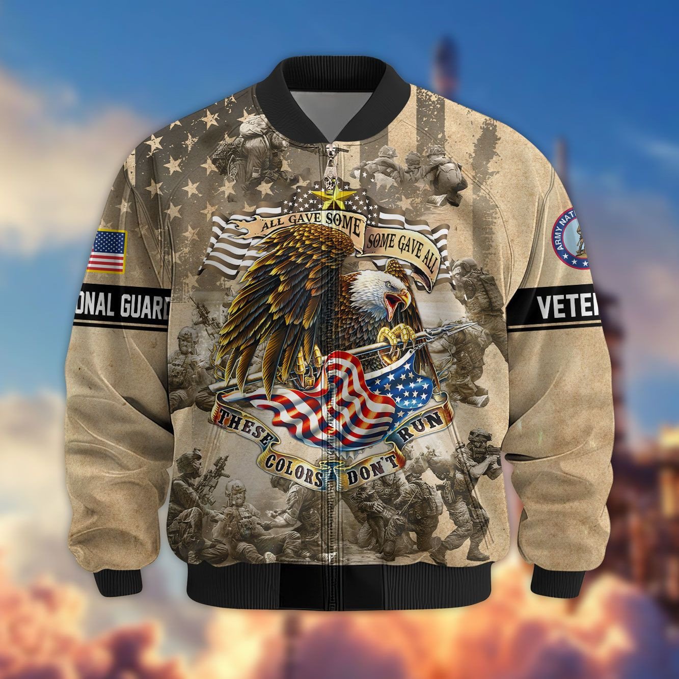 Premium US Veterans Bomber Jacket APHN090912, Gifts For US Veterans, Gifts For Veterans Day