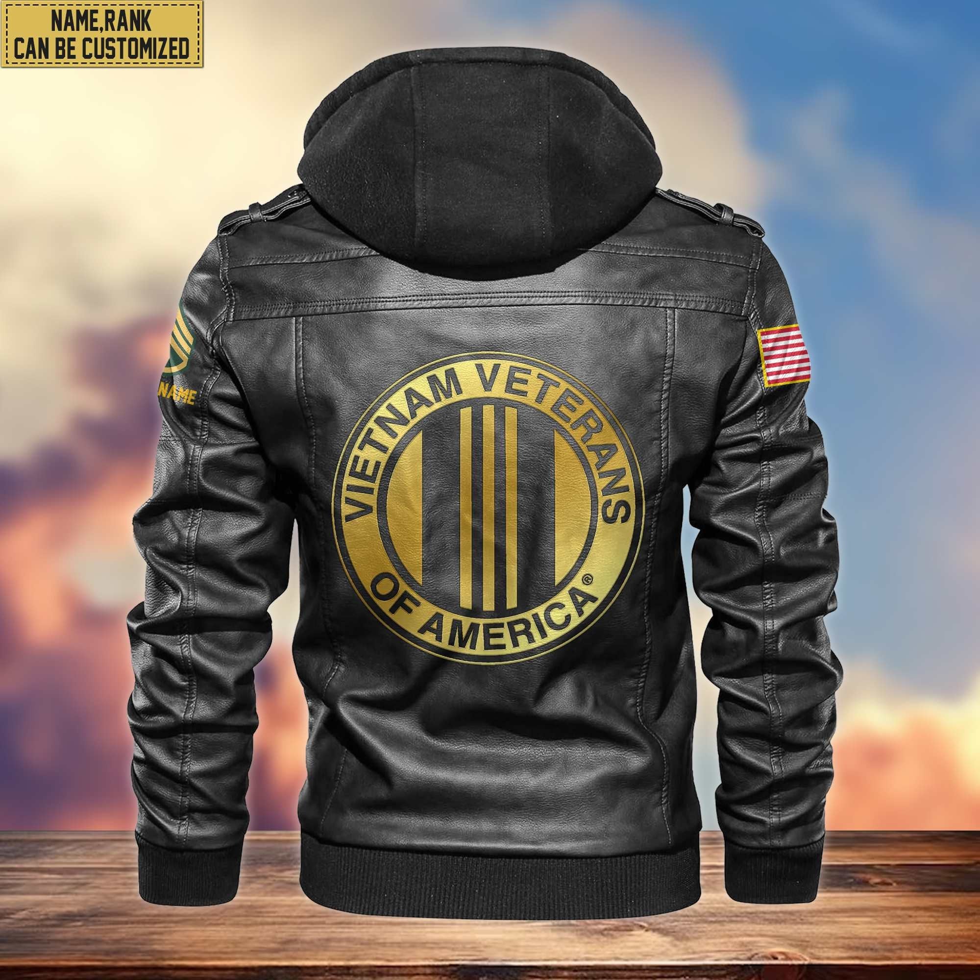 Vietnam Veteran Leather Jacket VPVC700706, Custom Name, Rank, Gifts For Vietnam Veteran