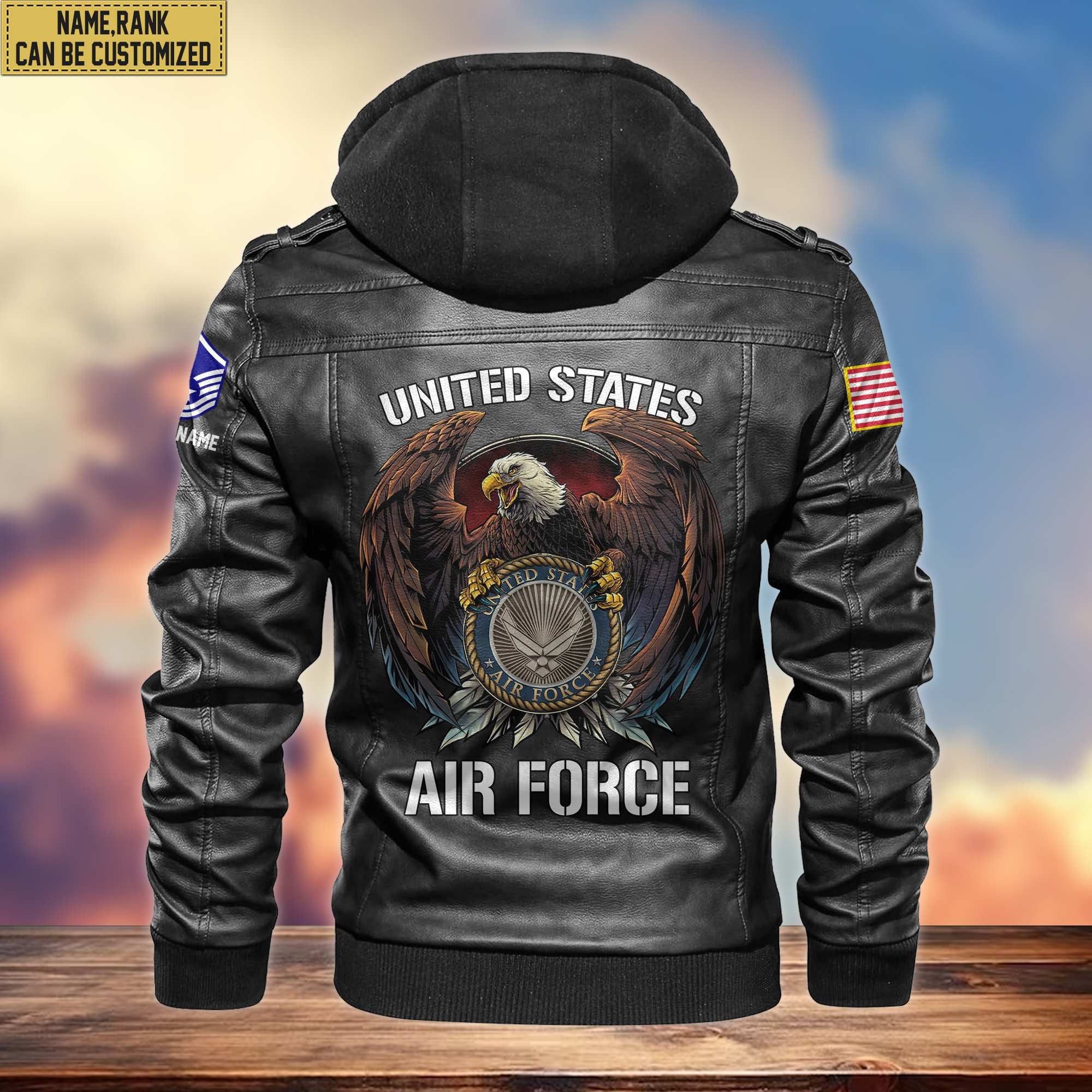 Premium USAF Leather Jacket VPVC700804, Gifts For Air Force Veteran