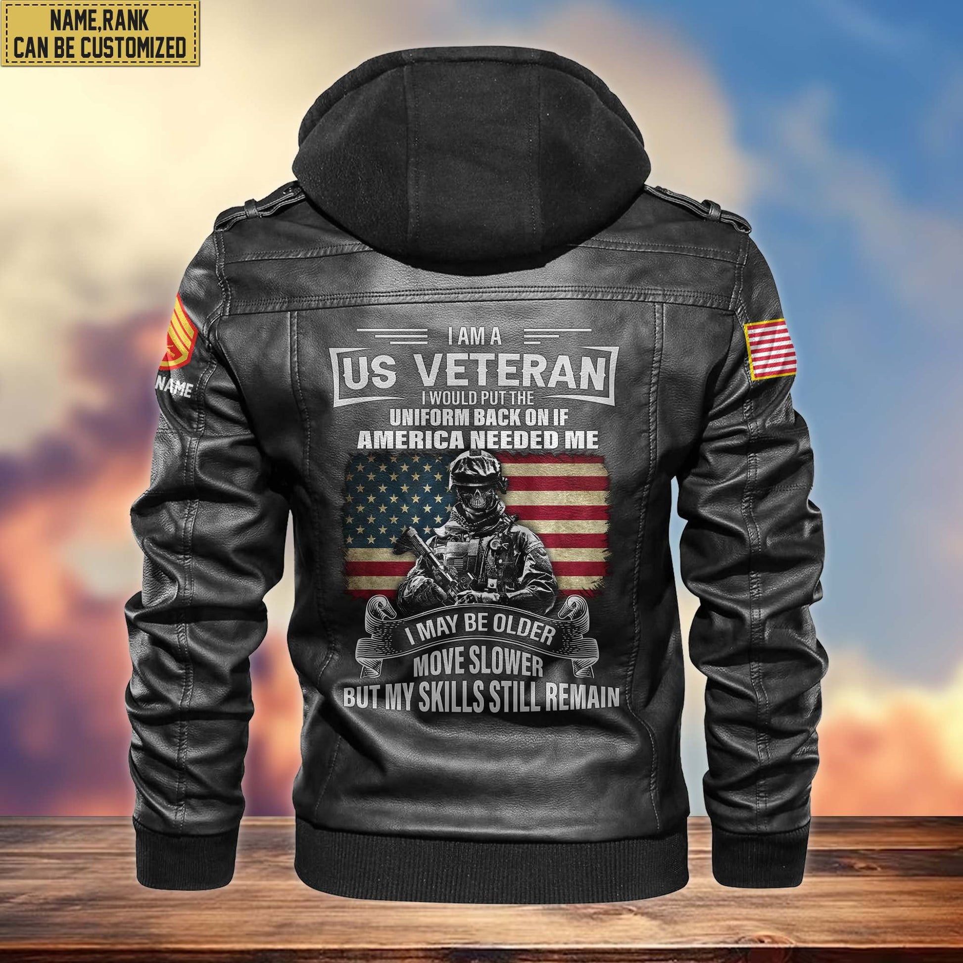 Premium USMC Leather Jacket VPVC701103, Custom Name, Rank, Gifts For Marine Veteran