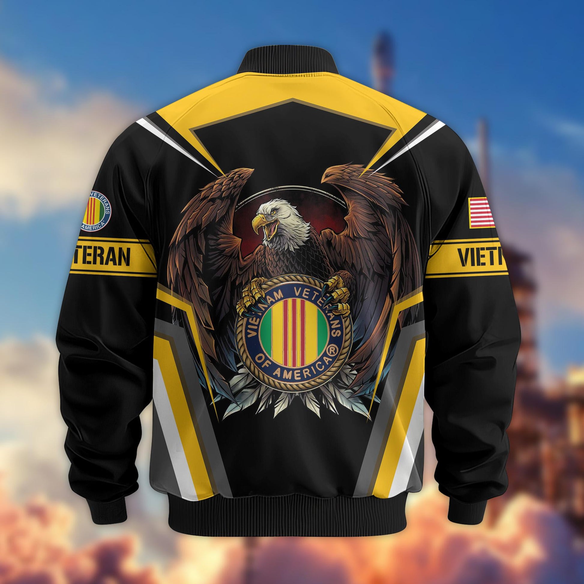 Premium Vietnam Veteran Bomber Jacket VPVC800306, Gifts For Vietnam Veteran