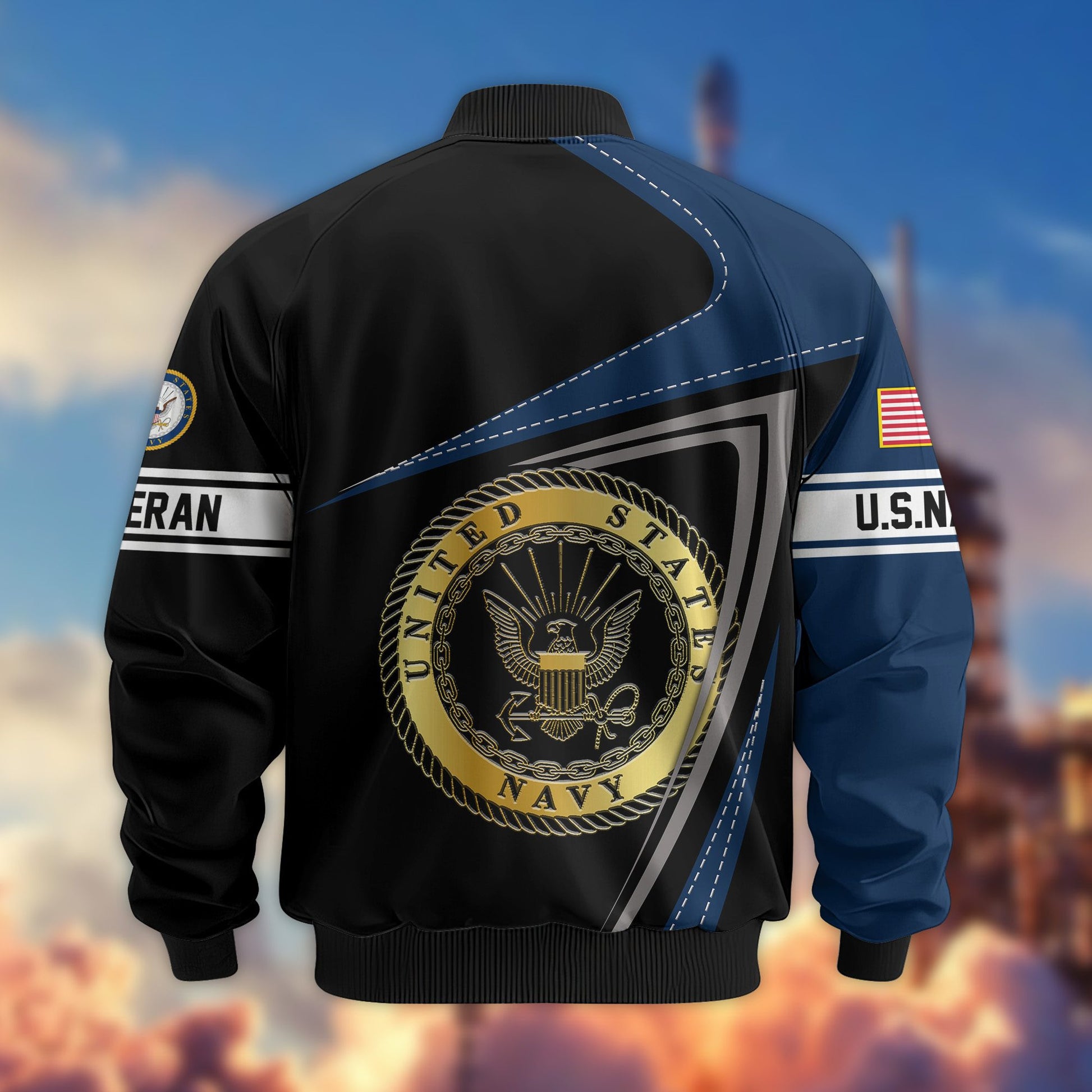 Premium US Veterans Bomber Jacket BPVC060901, Gifts For US Veterans, Gifts For Veterans Day