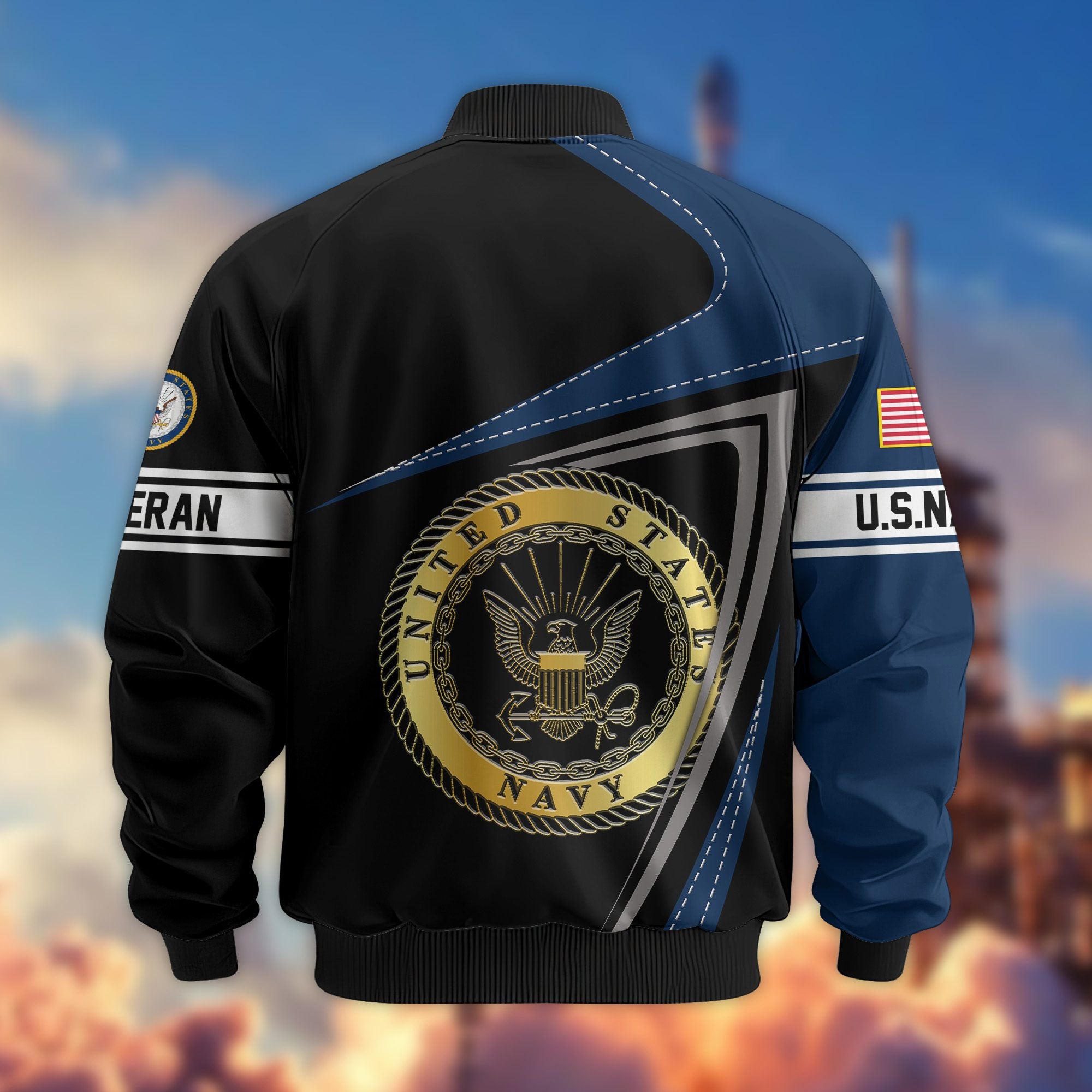 Premium US Veterans Bomber Jacket BPVC060901, Gifts For US Veterans, Gifts For Veterans Day