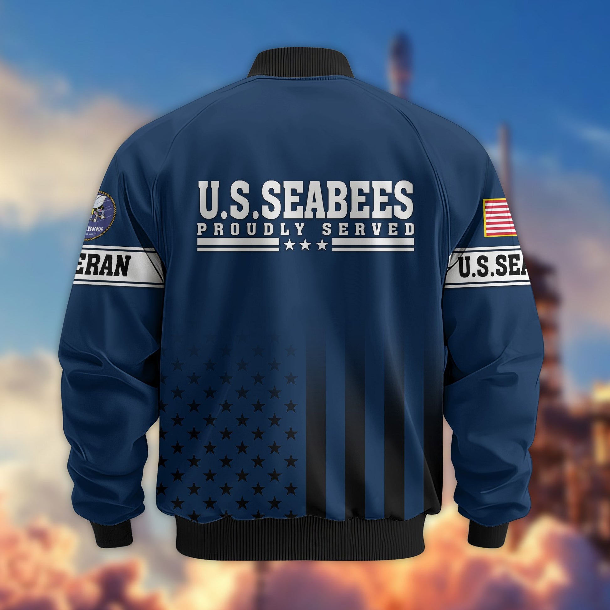 Premium Proudly Served US Veterans Bomber Jacket BPVC130901, Gifts For US Veterans, Gifts For Veterans Day