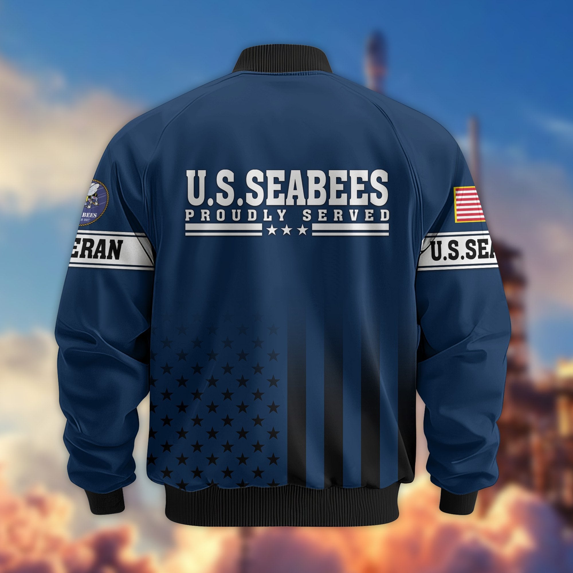 Premium Proudly Served US Veterans Bomber Jacket BPVC130901, Gifts For US Veterans, Gifts For Veterans Day
