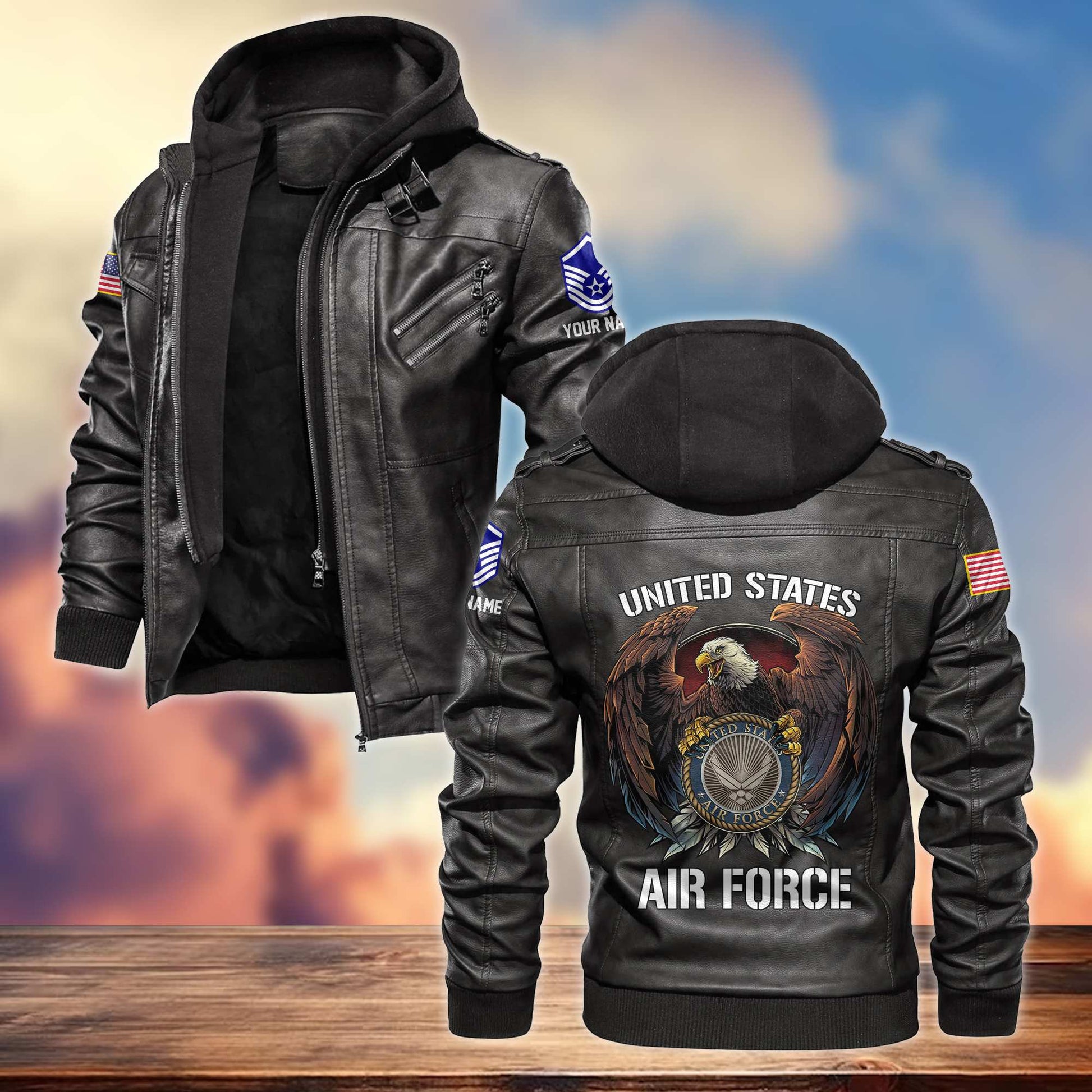 Premium USAF Leather Jacket VPVC700804, Gifts For Air Force Veteran