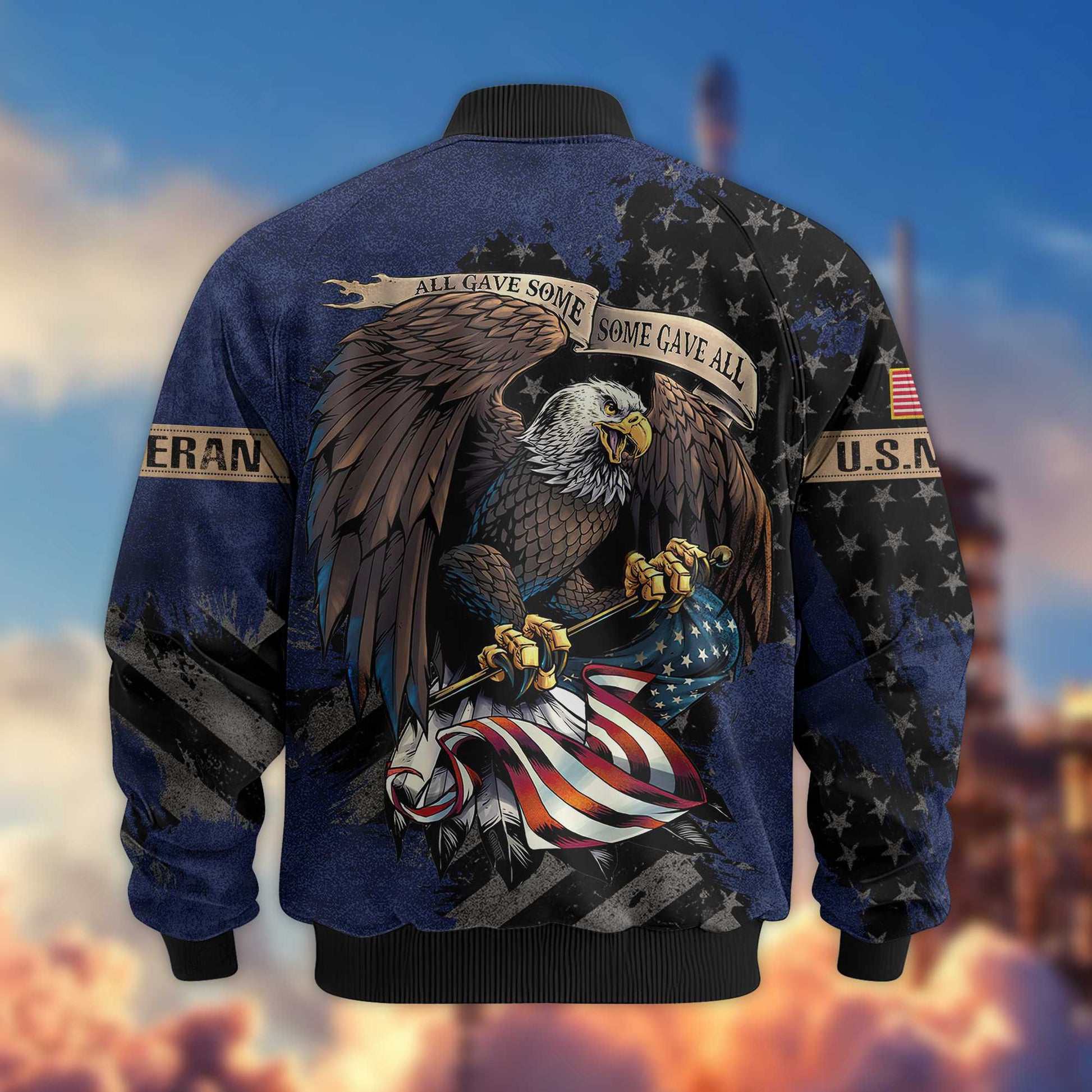 Premium US Navy Veteran Bomber Jacket VPVC801402, Gifts For US Navy Veteran