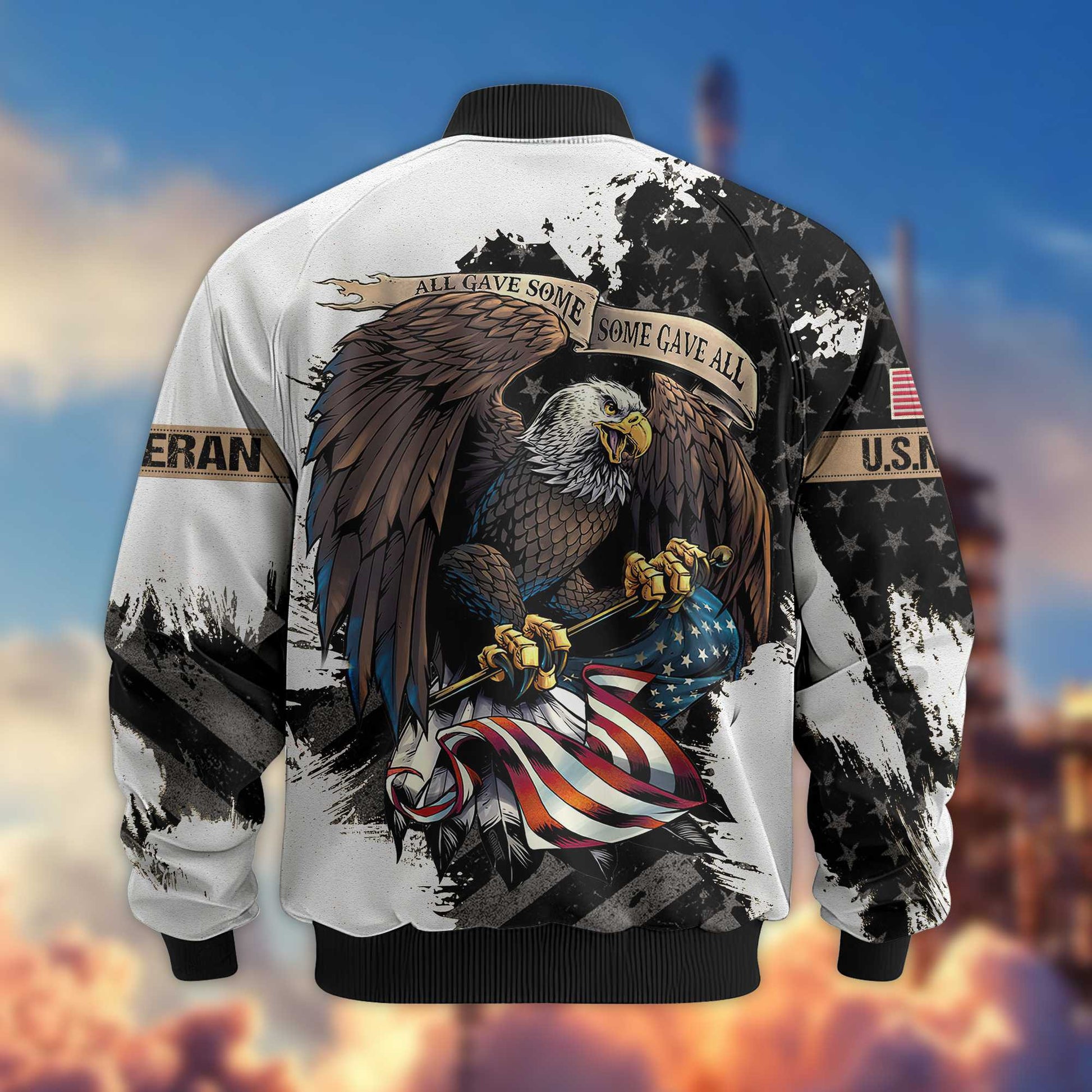 Premium US Navy Veteran Bomber Jacket VPVC801411, Gifts For US Navy Veteran