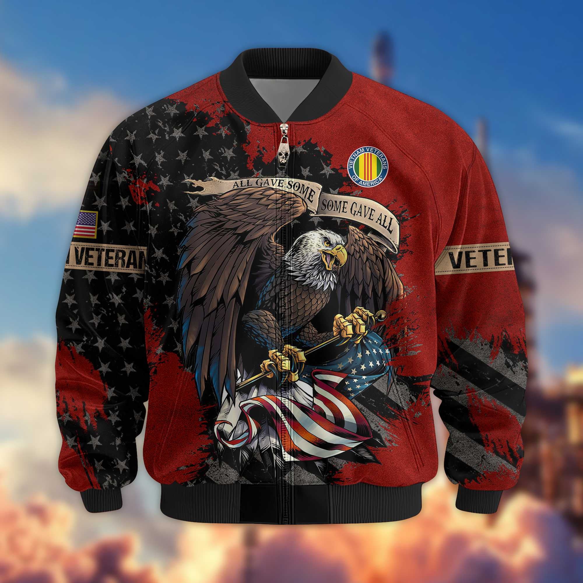 Premium Vietnam Veteran Bomber Jacket VPVC801406, Gifts For Vietnam Veteran