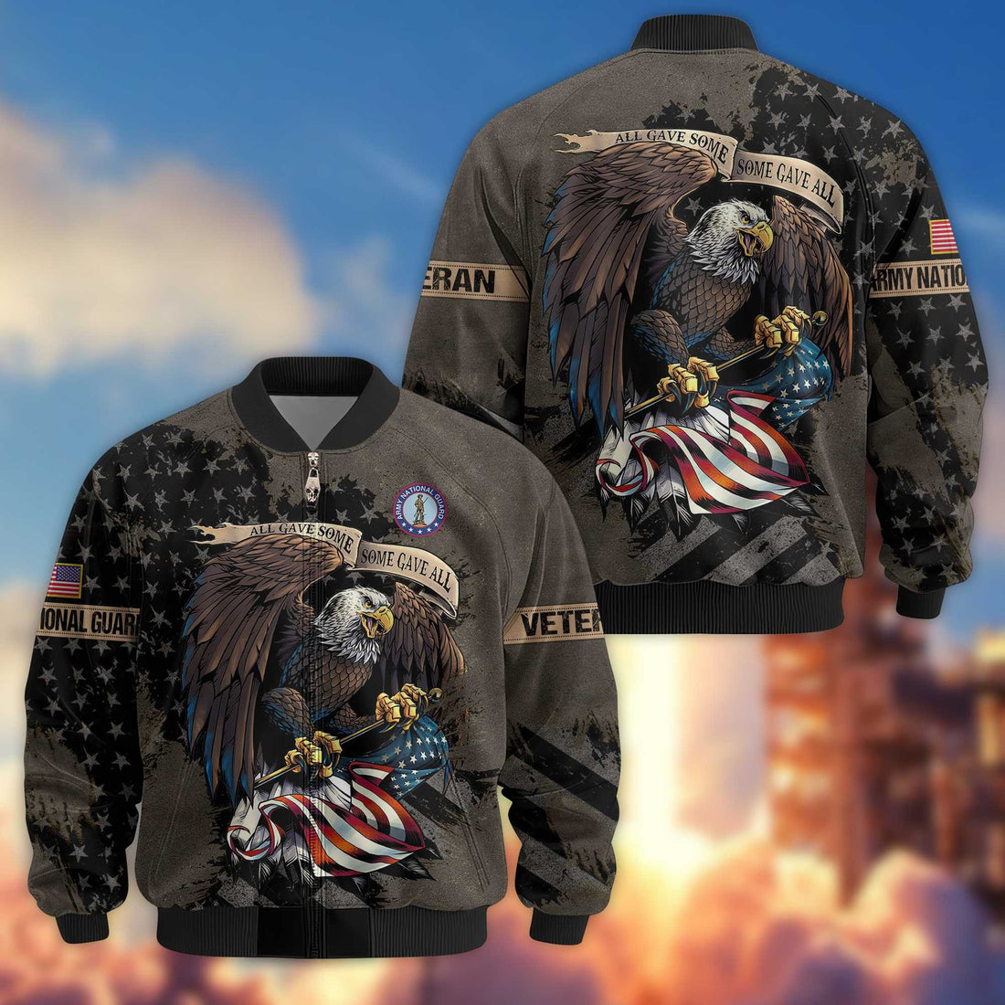 Premium Army National Guard Veteran Bomber Jacket VPVC801408, Gifts For Army National Guard Veteran
