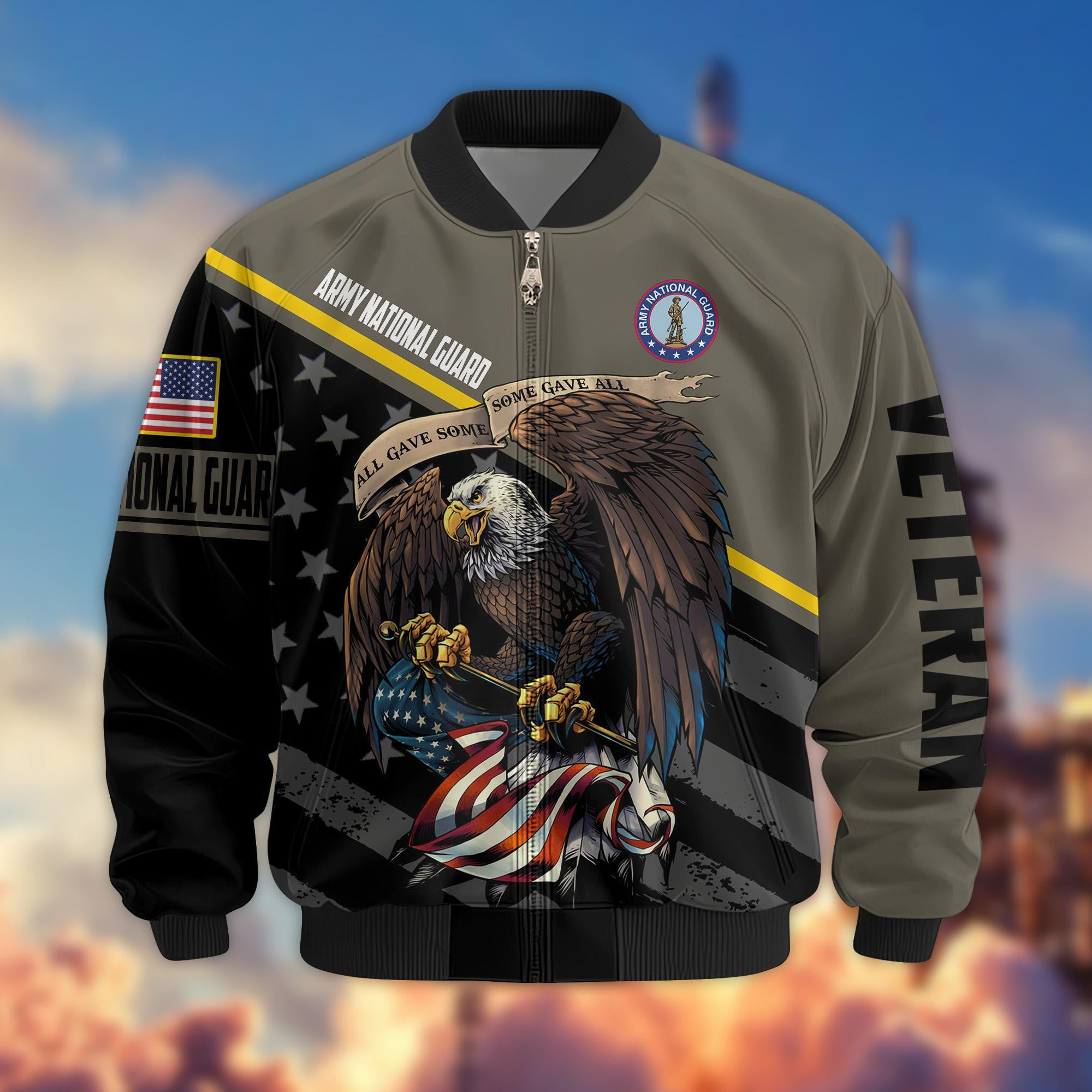 Premium Army National Guard Veteran Bomber Jacket VPVC801208, Gifts For Army National Guard Veteran