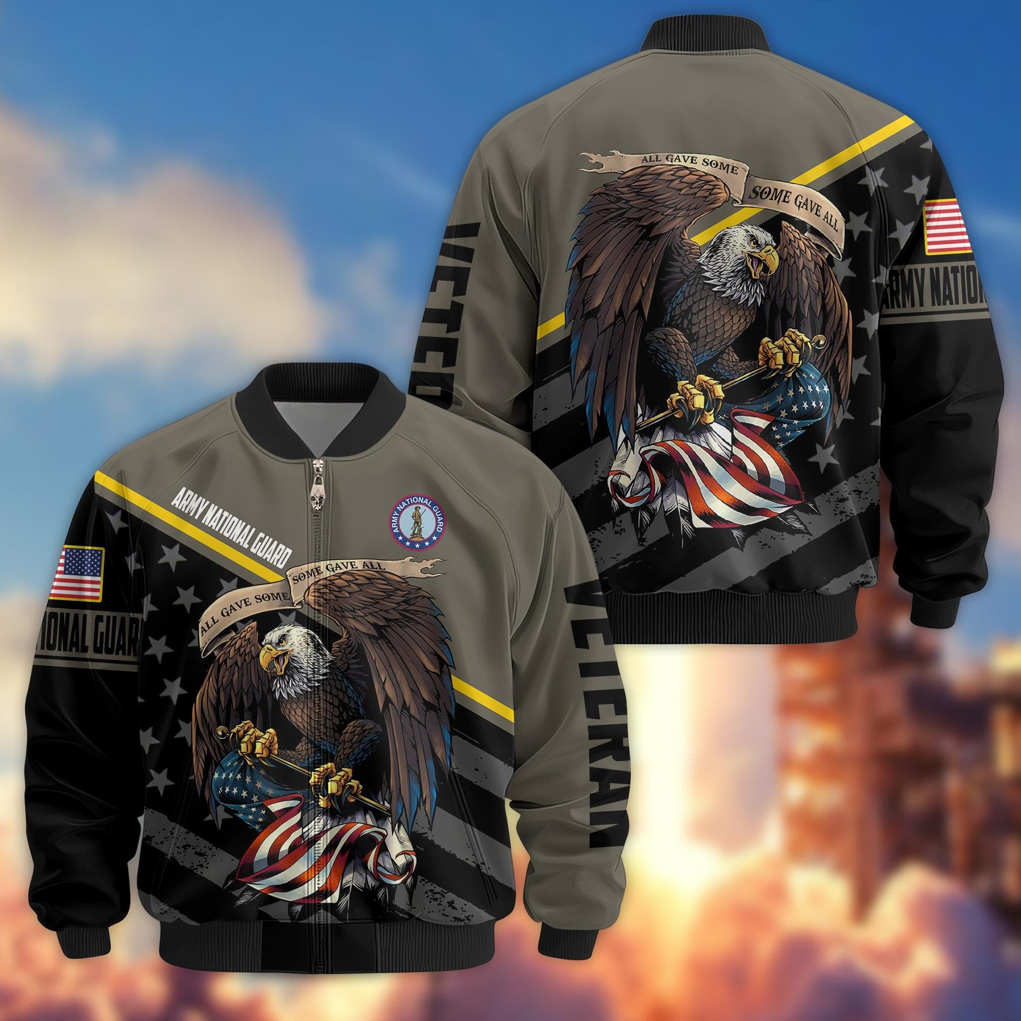 Premium Army National Guard Veteran Bomber Jacket VPVC801208, Gifts For Army National Guard Veteran