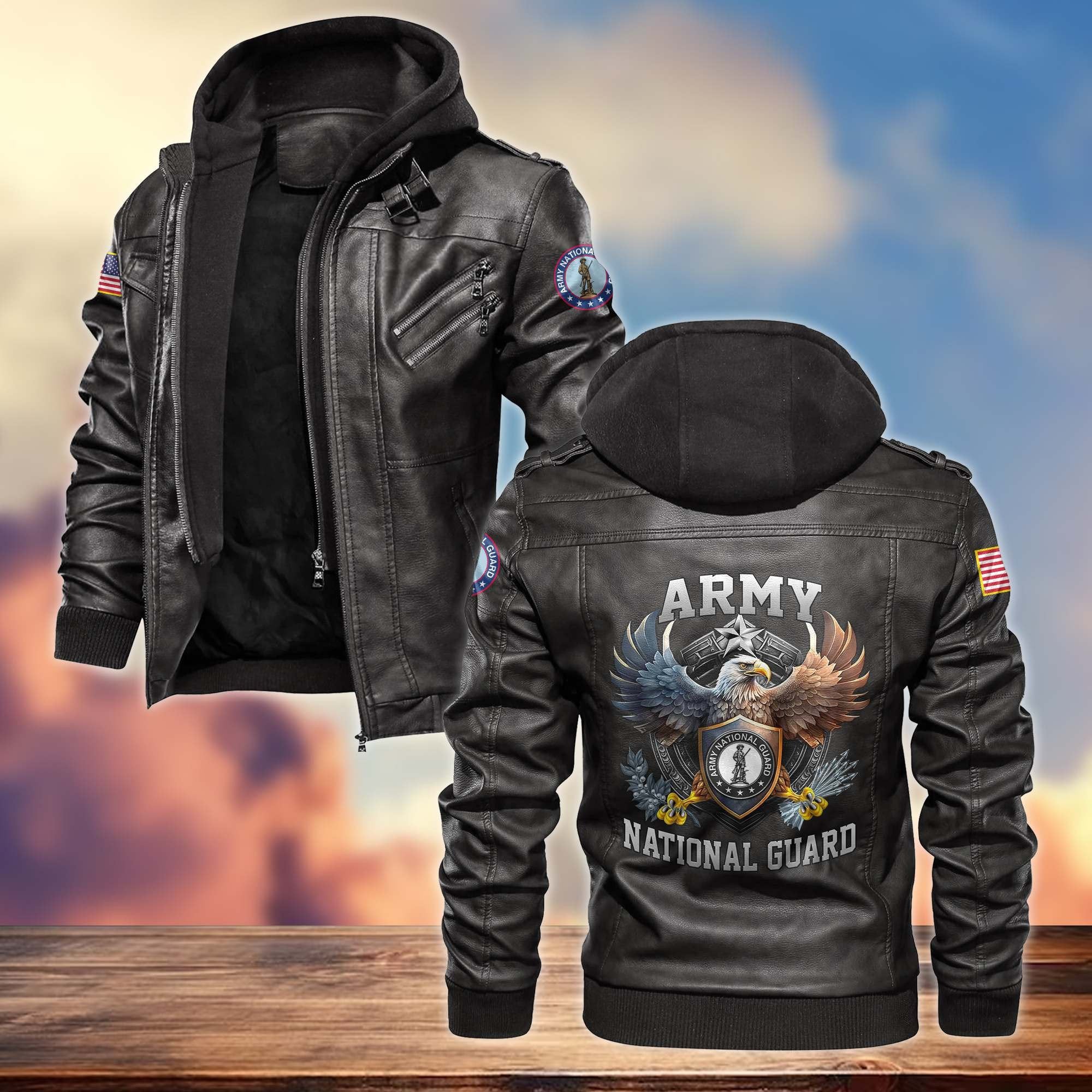 Premium US Veterans Leather Jacket BPVC230902, Gifts For US Veterans, Gifts For Veterans Day