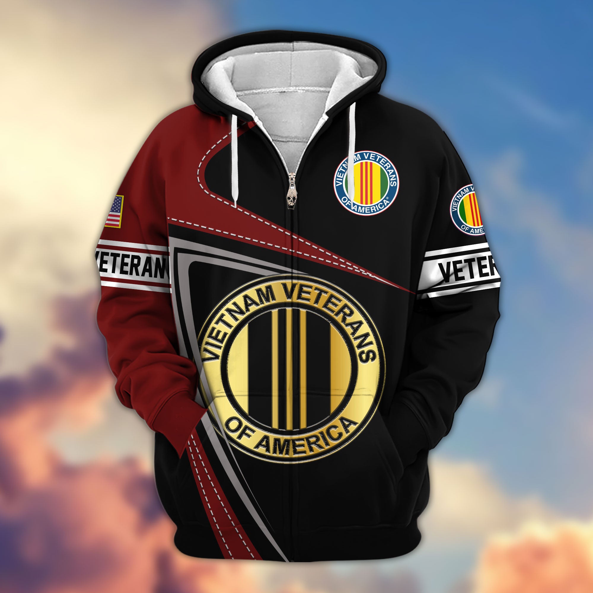 Premium US Veterans Zip Hoodie APHN210812, Gifts For Veterans Day, Gifts For Dad, Gifts For Husband