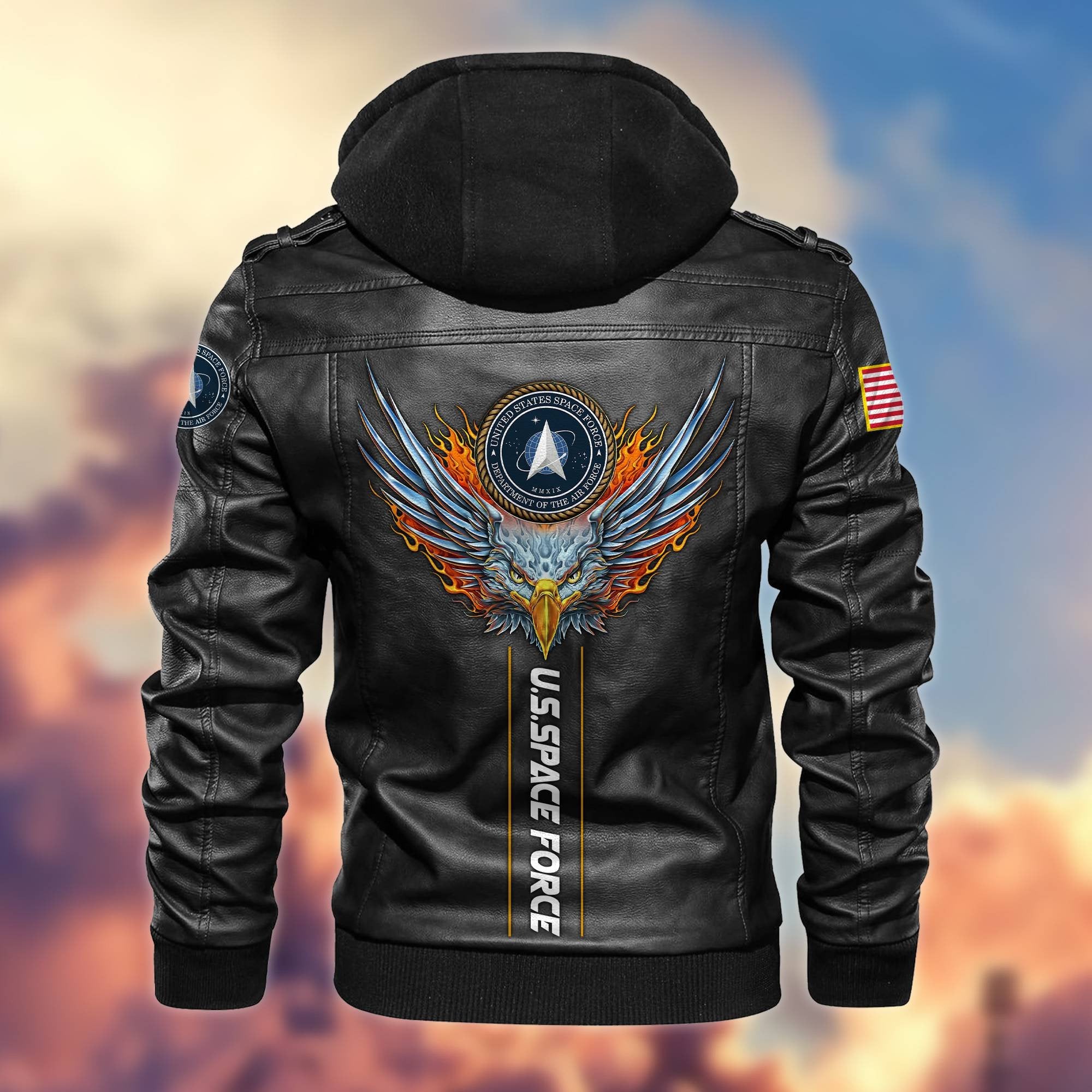 Premium US Veterans Leather Jacket BPVC270901, Gifts For US Veterans, Gifts For Veterans Day