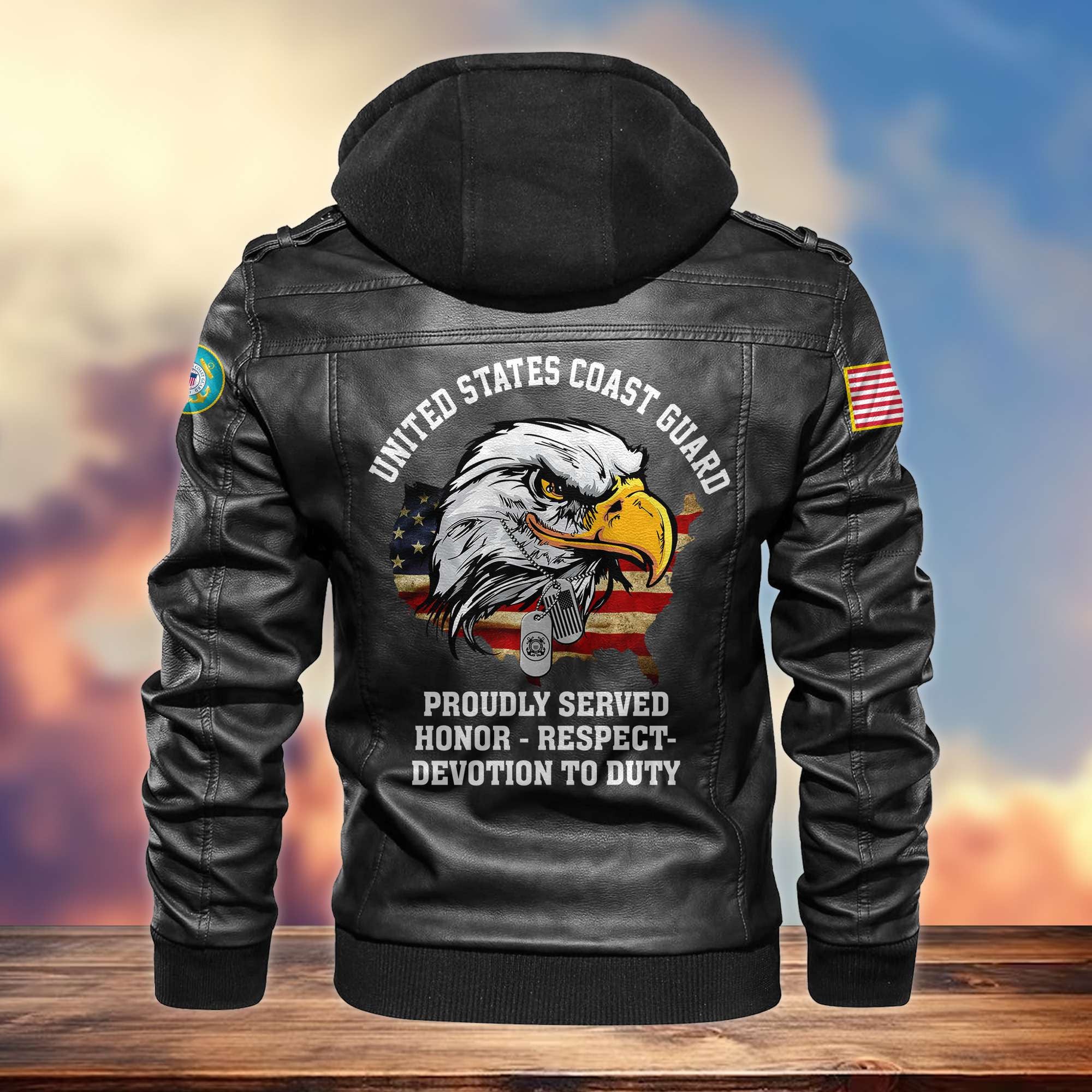 Premium US Veterans Leather Jacket APHN300913, Gifts For US Veterans, Gifts For Veterans Day
