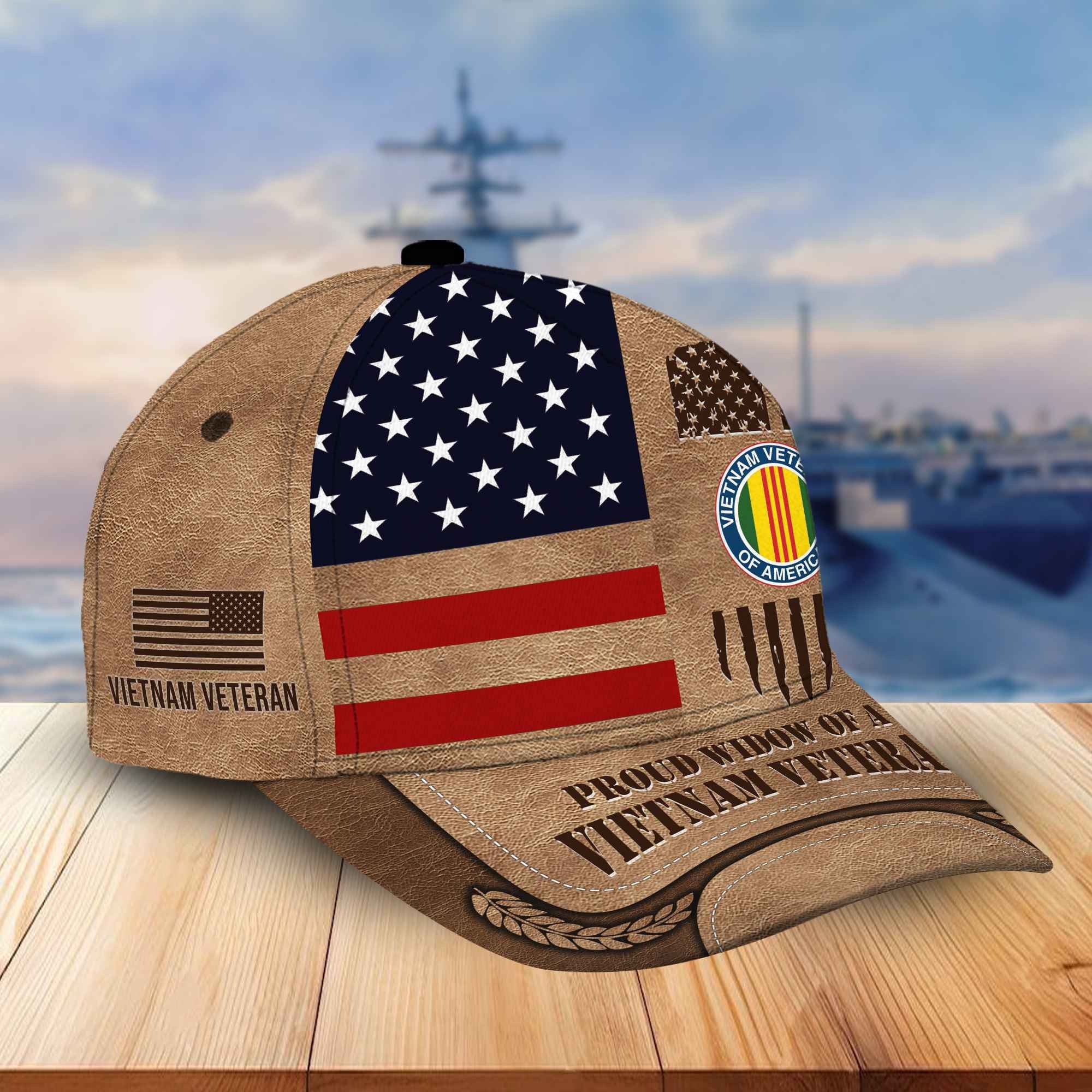 Premium Proud Widow Of A Vietnam Veteran Cap BPVC071012