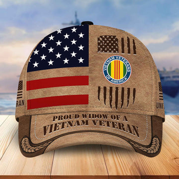 Premium Proud Widow Of A Vietnam Veteran Cap BPVC071012