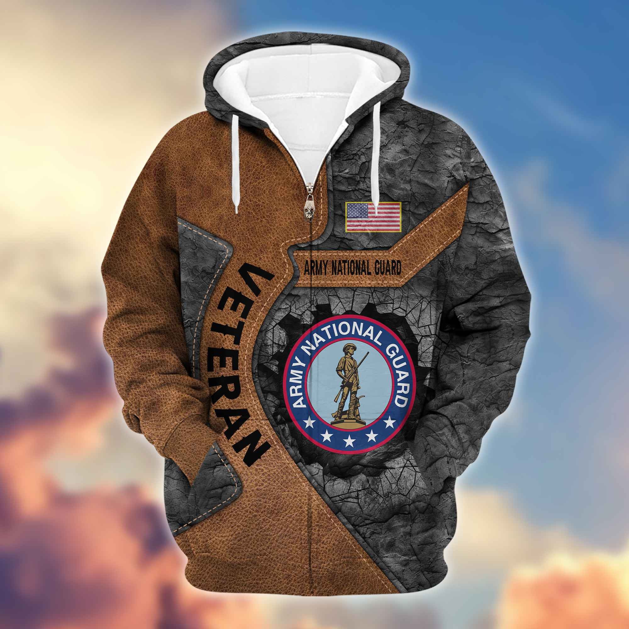 Premium Army National Guard Zip Hoodie VPVC603908, Gifts For Army National Guard Veteran