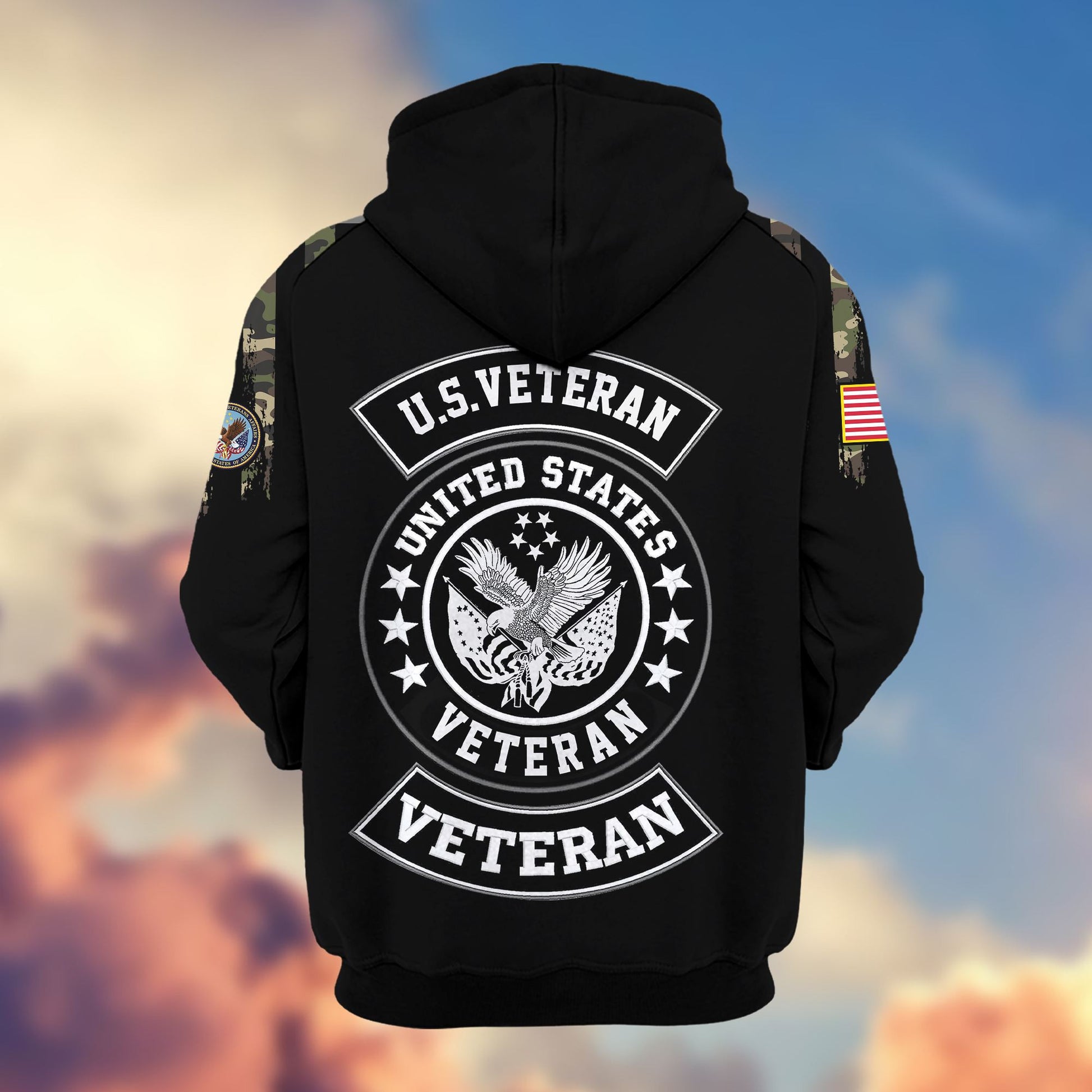 Premium US Veteran Zip Hoodie VPVC604007, Gifts For US Veteran