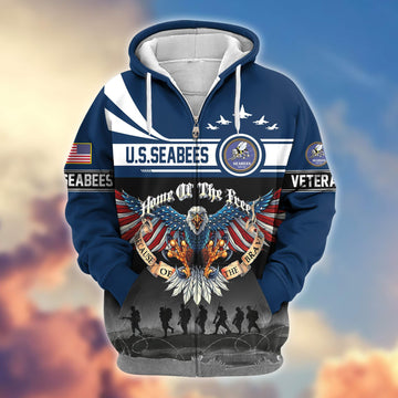 Premium US Seabees Zip Hoodie VPVC604109, Gifts For Seabees Veteran