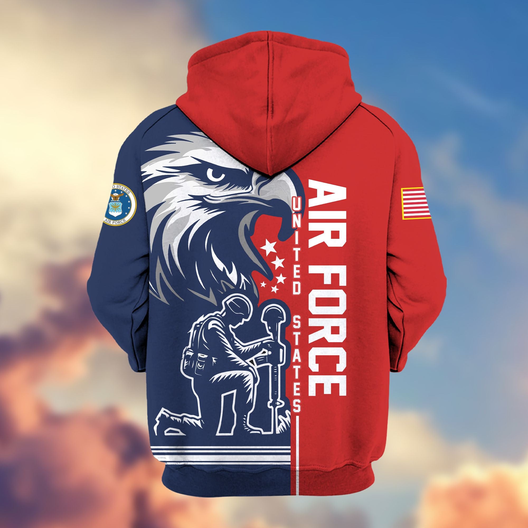 Premium USAF Veteran Zip Hoodie VPVC604204, Gifts For Air Force Veteran