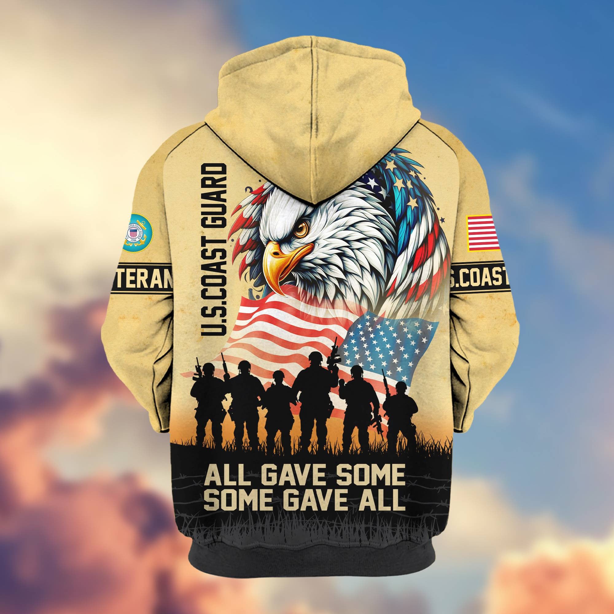 Premium USCG Veteran Zip Hoodie VPVC604305, Gifts For Coast Guard Veteran