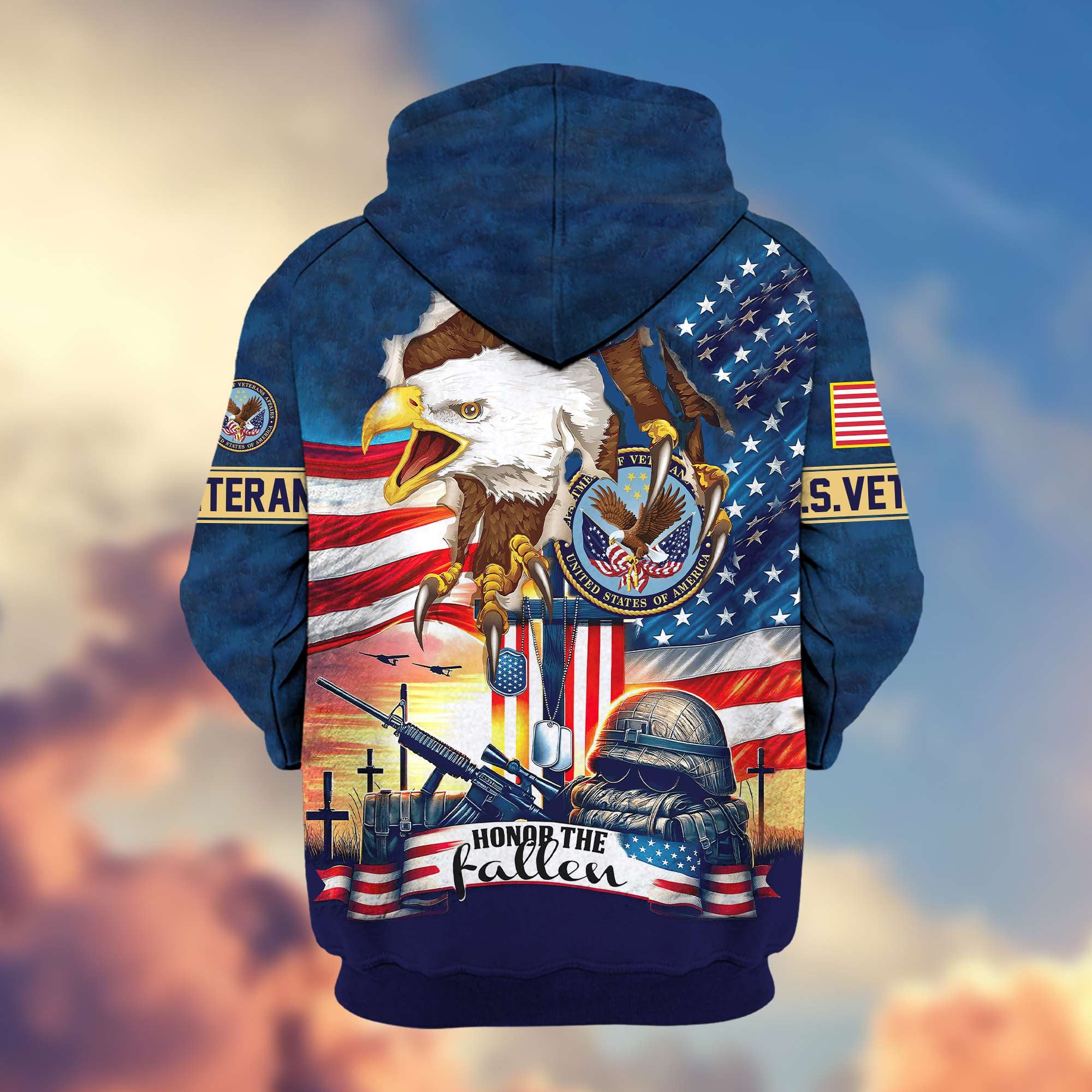 Premium US Veteran Zip Hoodie VPVC604407, Gifts For US Veteran