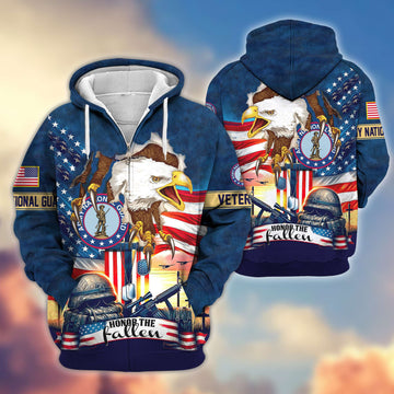 Premium Army National Guard Zip Hoodie VPVC604408, Gifts For Army National Guard Veteran
