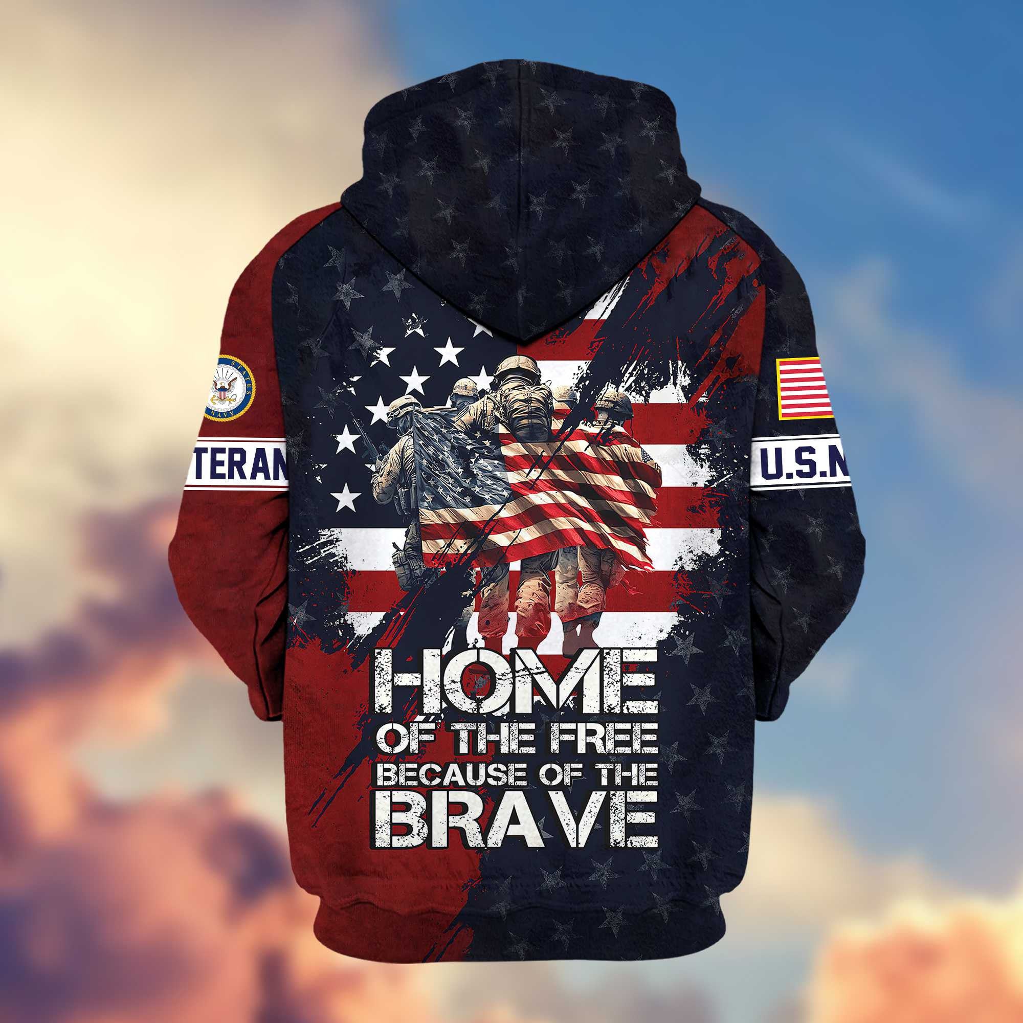 Premium US Navy Veteran Zip Hoodie VPVC604502, Gifts For Navy Veteran