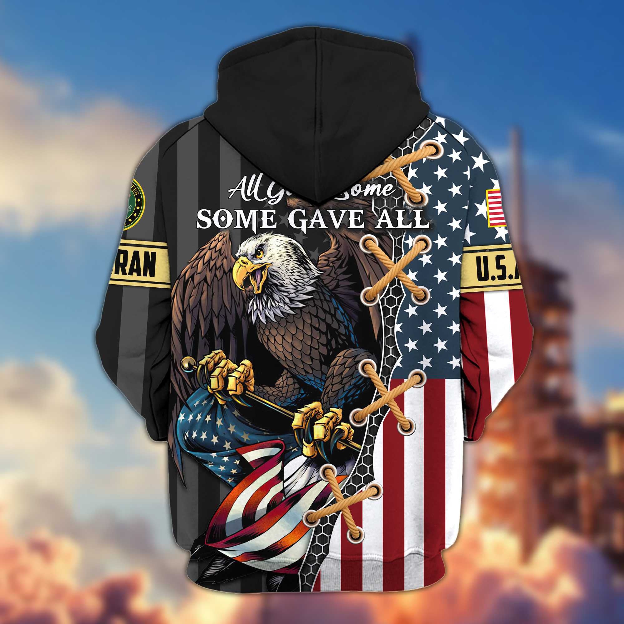 Premium US Army Veteran Zip Hoodie VPVC604701, Gifts For Army Veteran