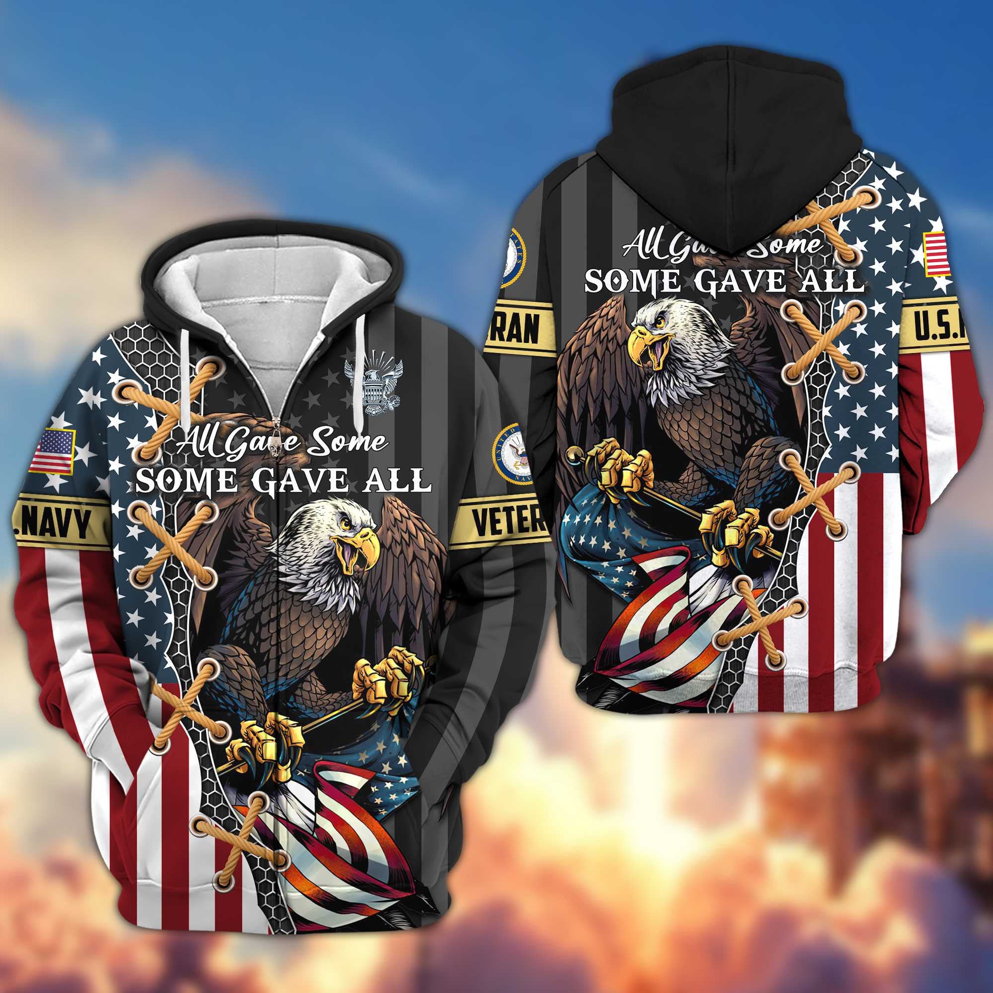 Premium US Navy Veteran Zip Hoodie VPVC604702, Gifts For Navy Veteran
