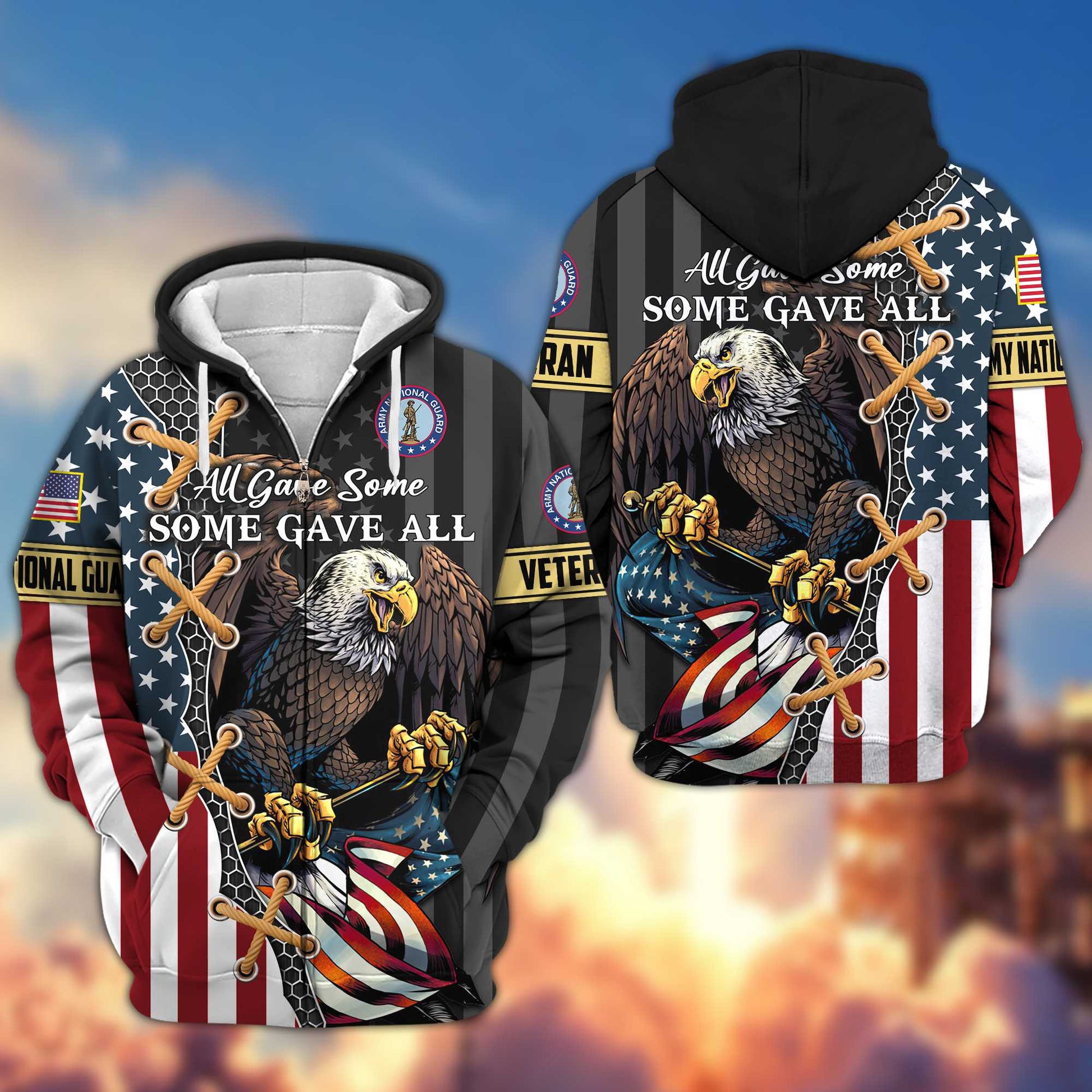 Premium Army National Guard Zip Hoodie VPVC604708, Gifts For Army National Guard Veteran